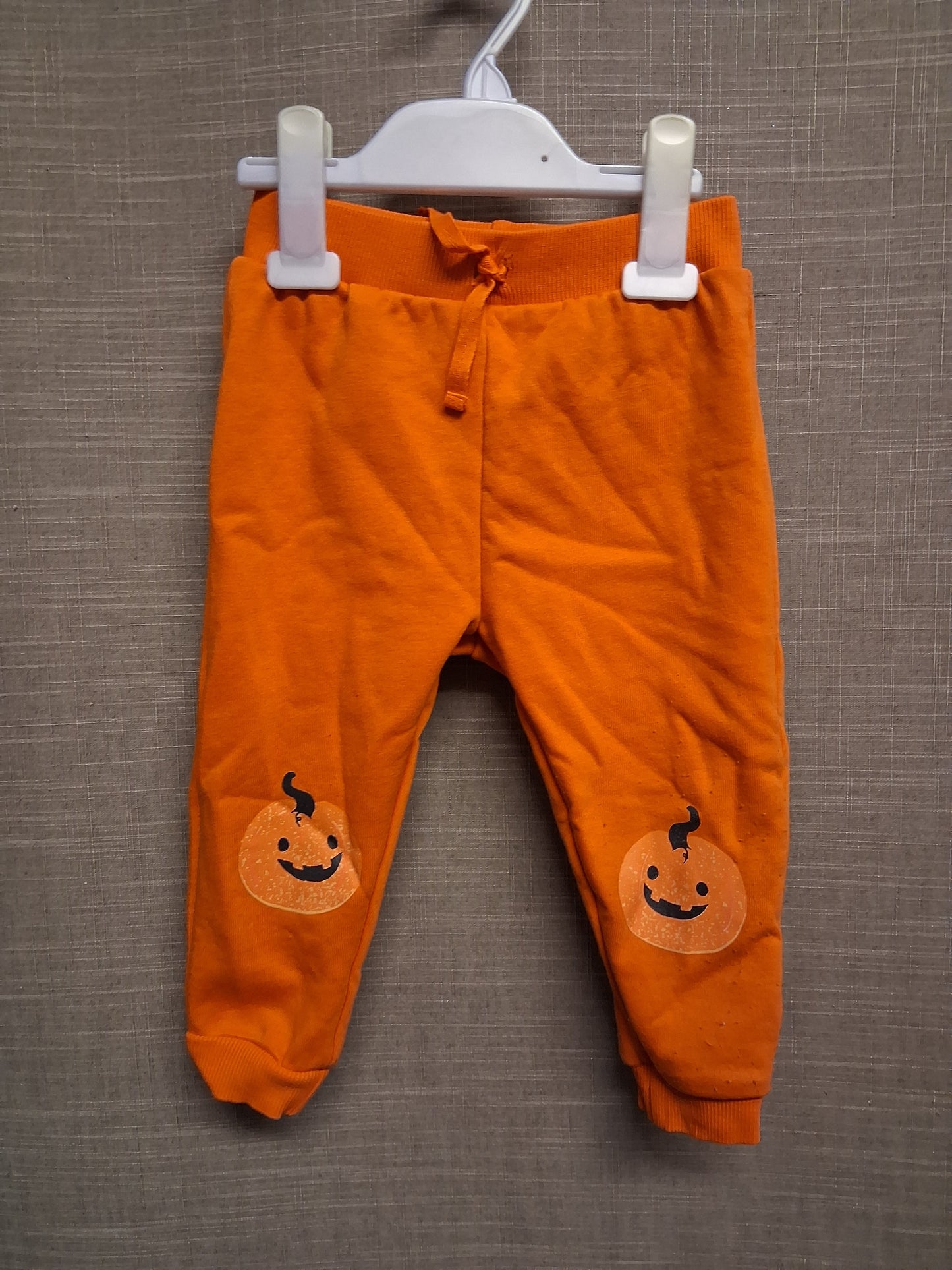 Primark Boys Halloween Orange Pumpkin Joggers Age 12-18 Months
