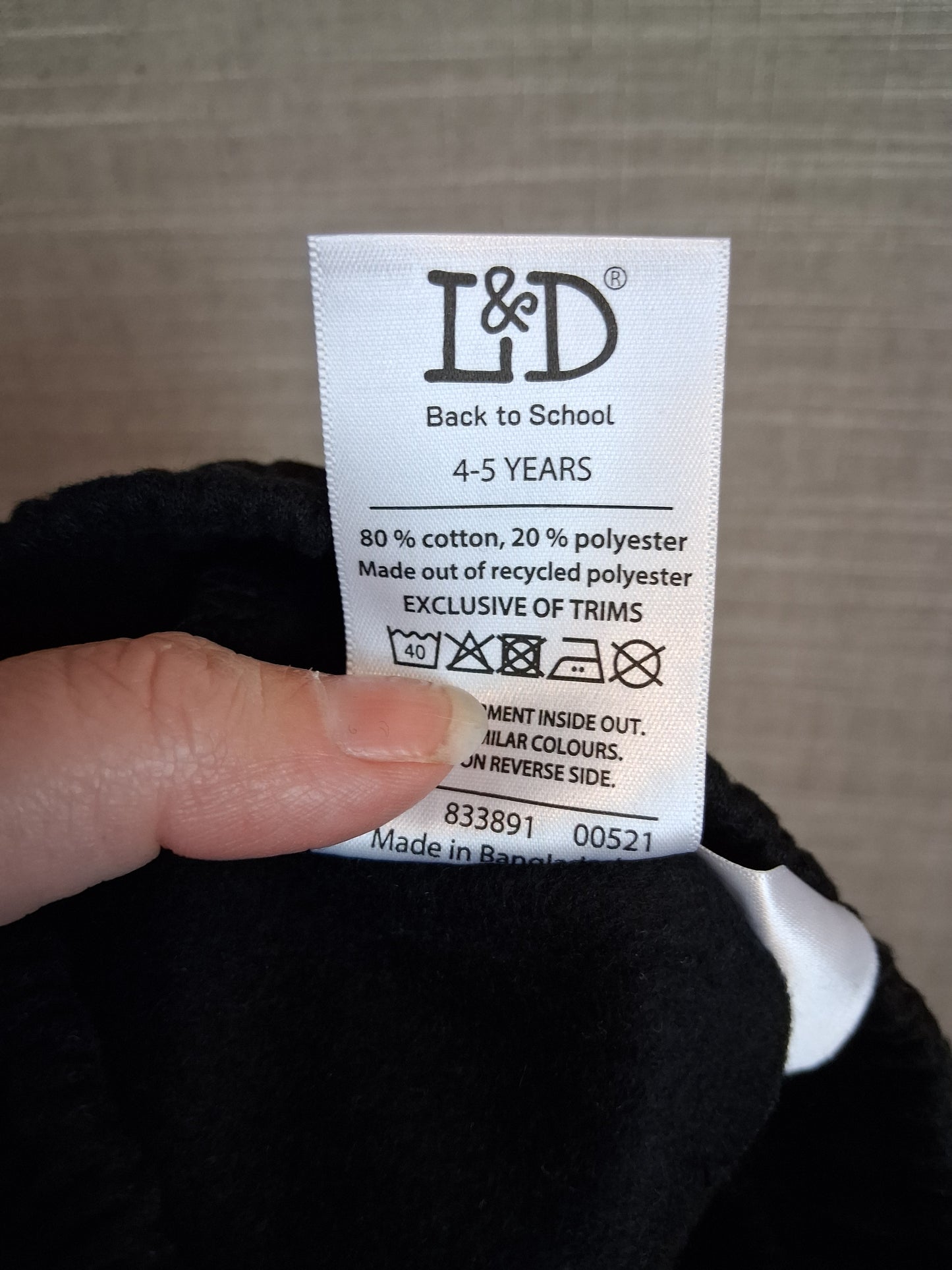 Lily & Dan Boys Black Sweat Shorts Jersey Age 4-5 Years New