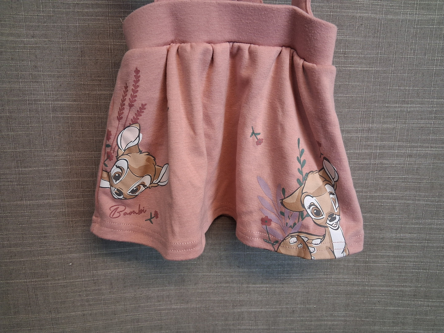 Disney Primark Bambi Pink Pinafore Dress Age 0-3 Months