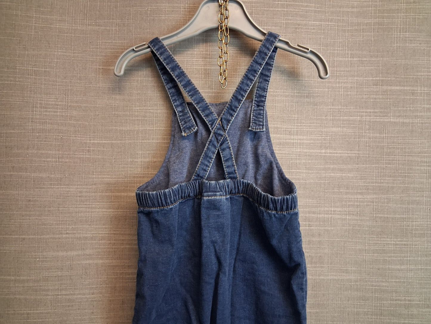 Next Boys Blue Dungarees Denim Lined Age 12-18 Months
