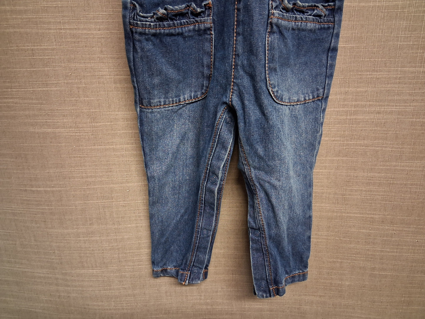 Next Girls Denim Dungarees Blue Age 18-24 Months