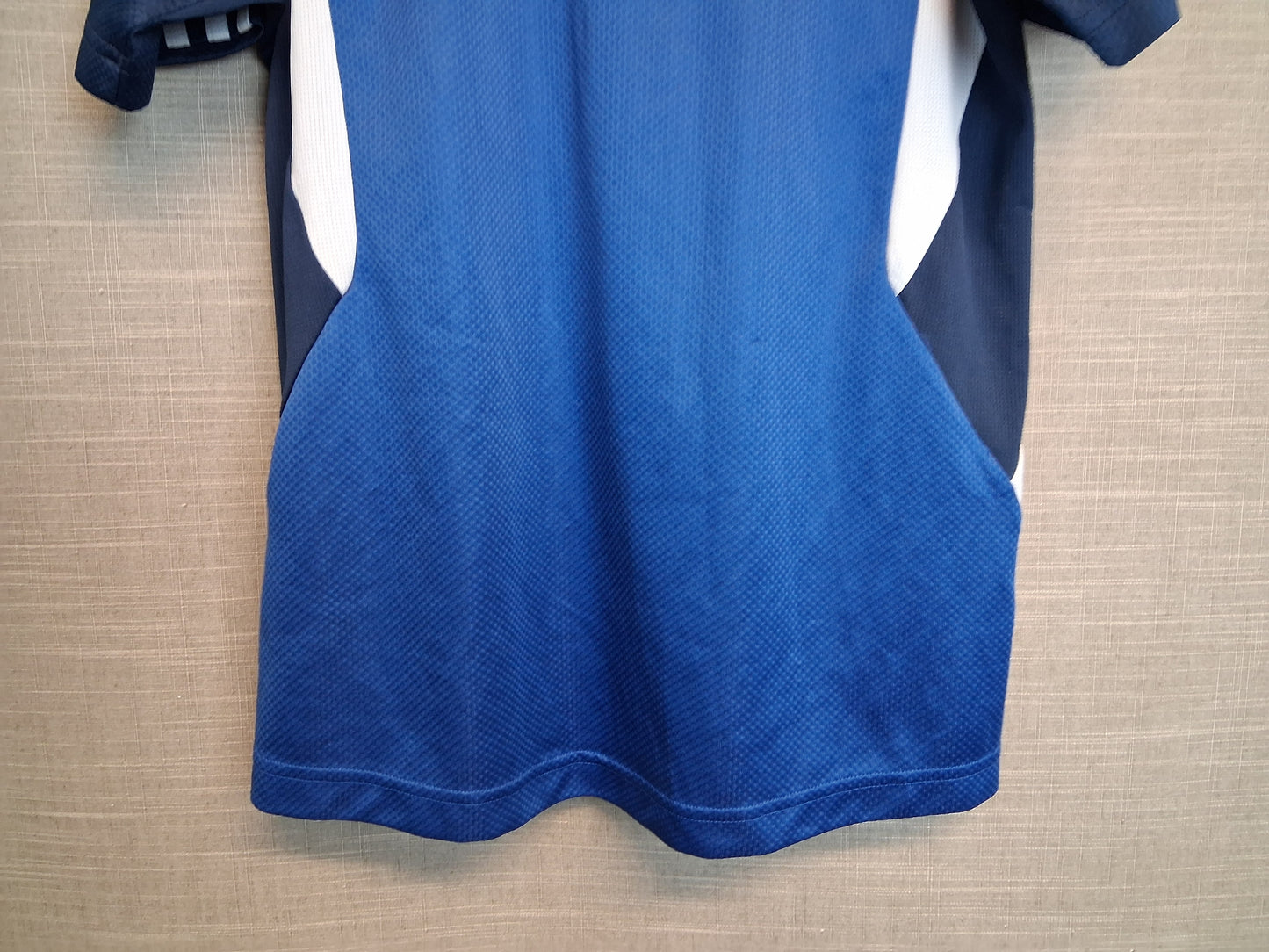 Adidas Boys Blue White Short Sleeve T-Shirt Age 13-14 Years