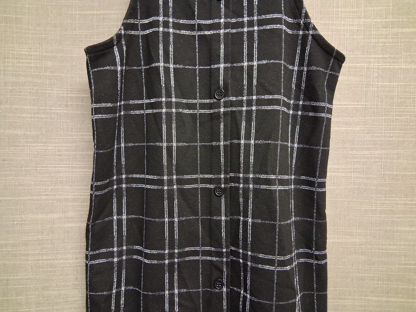 George Girl Pinafore Dress Black Check Age 8-9 Years