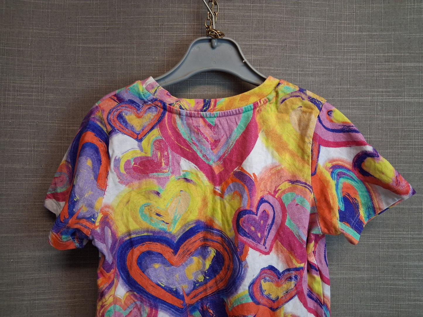 Next Girls Multicolour Tie Dye Love Hearts T-Shirt Age 6 Years