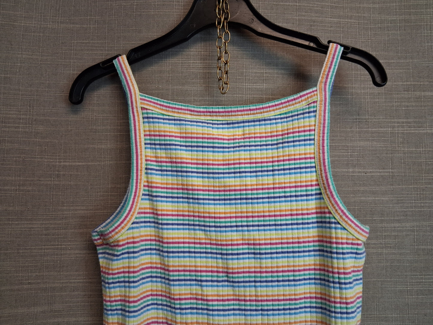 Next Girls Multicolour Striped Vest Tank Top Age 11 Years