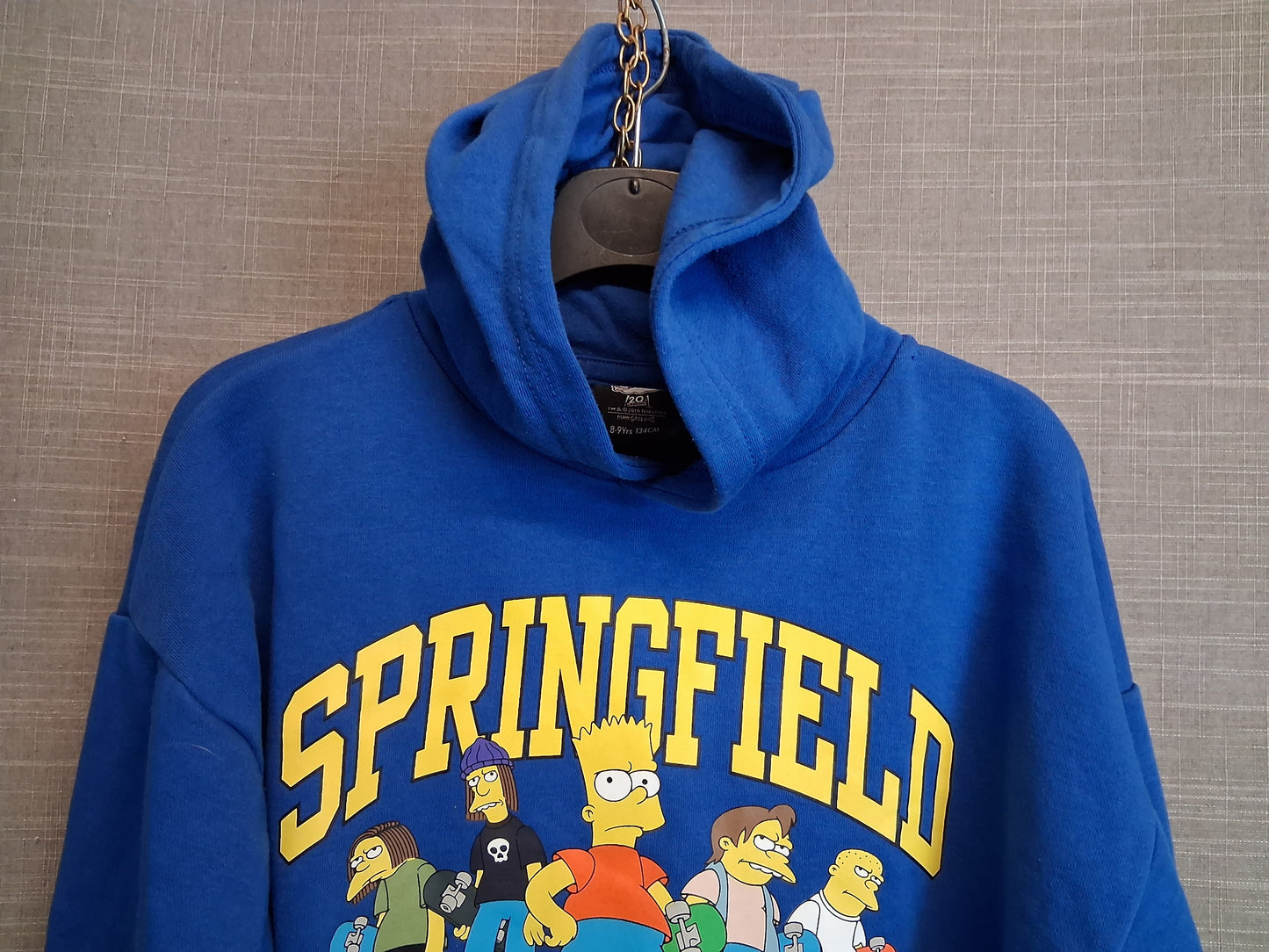 The Simpsons Primark Blue Hoodie Age 8-9 Years