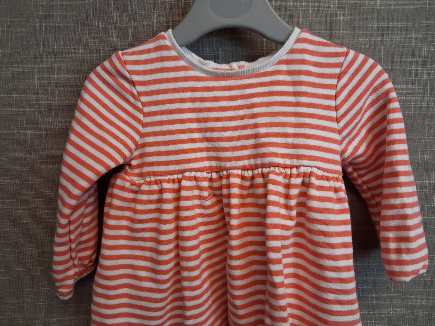 Marks & Spencer Pink Stripe Jumper Dress Age 6-9 Months