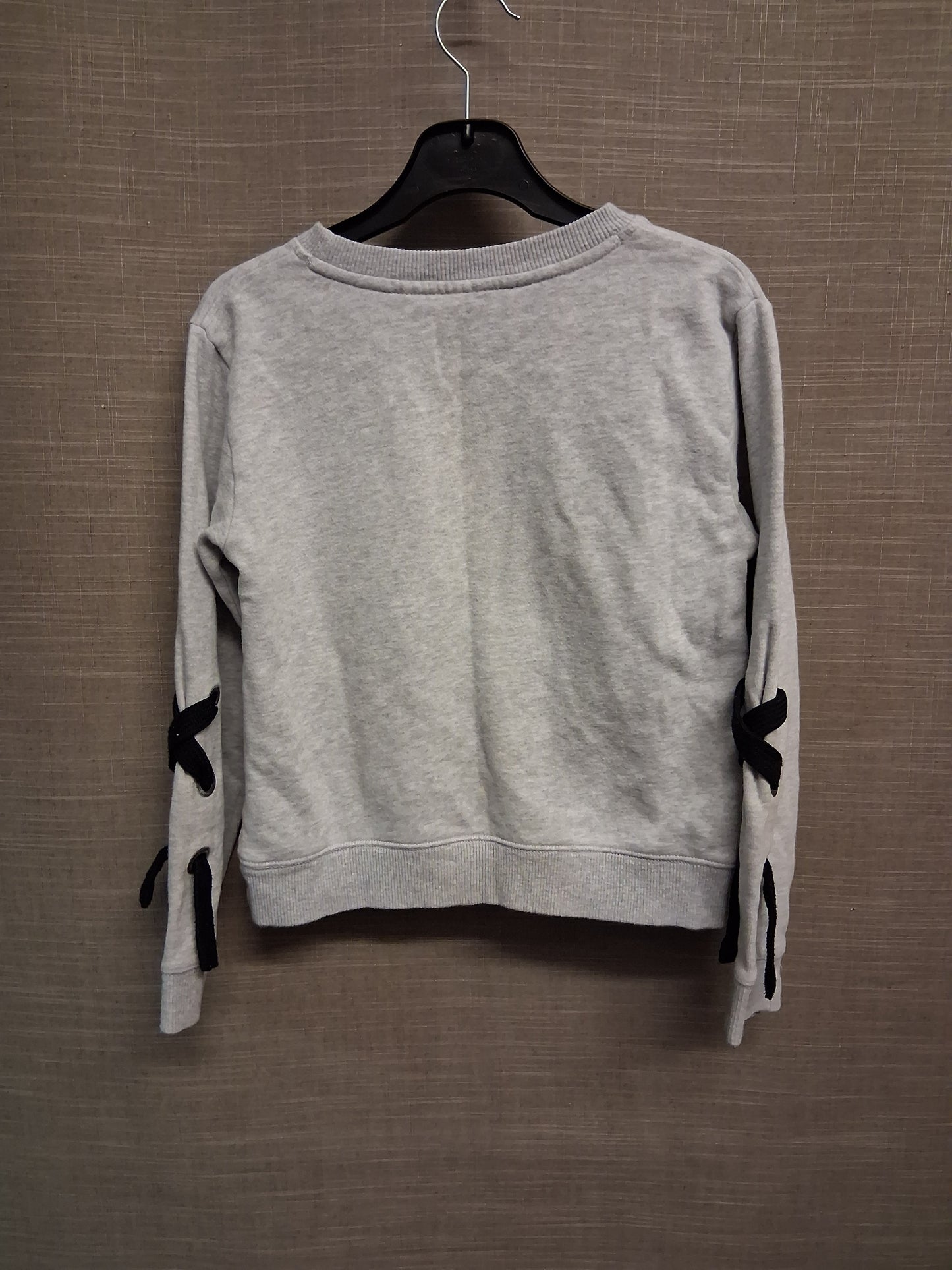 Next Girls Sweater Jumper "Girl Power" Grey Lace Detail on Sleeve Age 9 Years