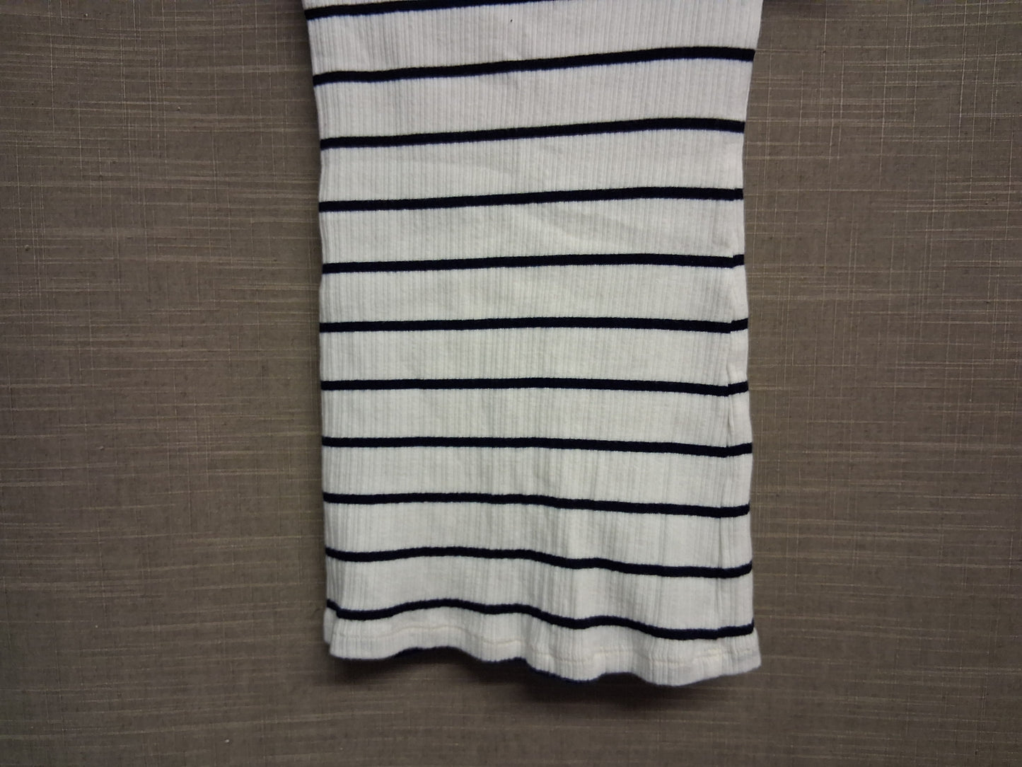 F&F Girls White Blue Striped Short Sleeve T-Shirt Dress Age 4-5 Years