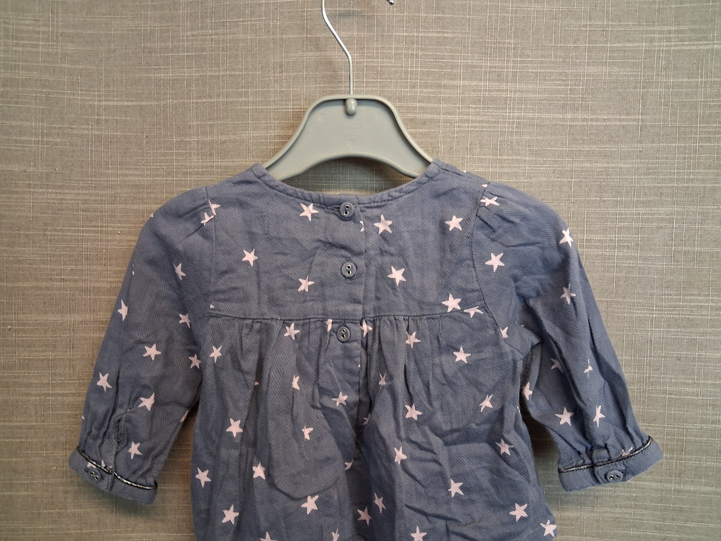 Next Girls Blue Star Print Blouse Age 3-6 Months