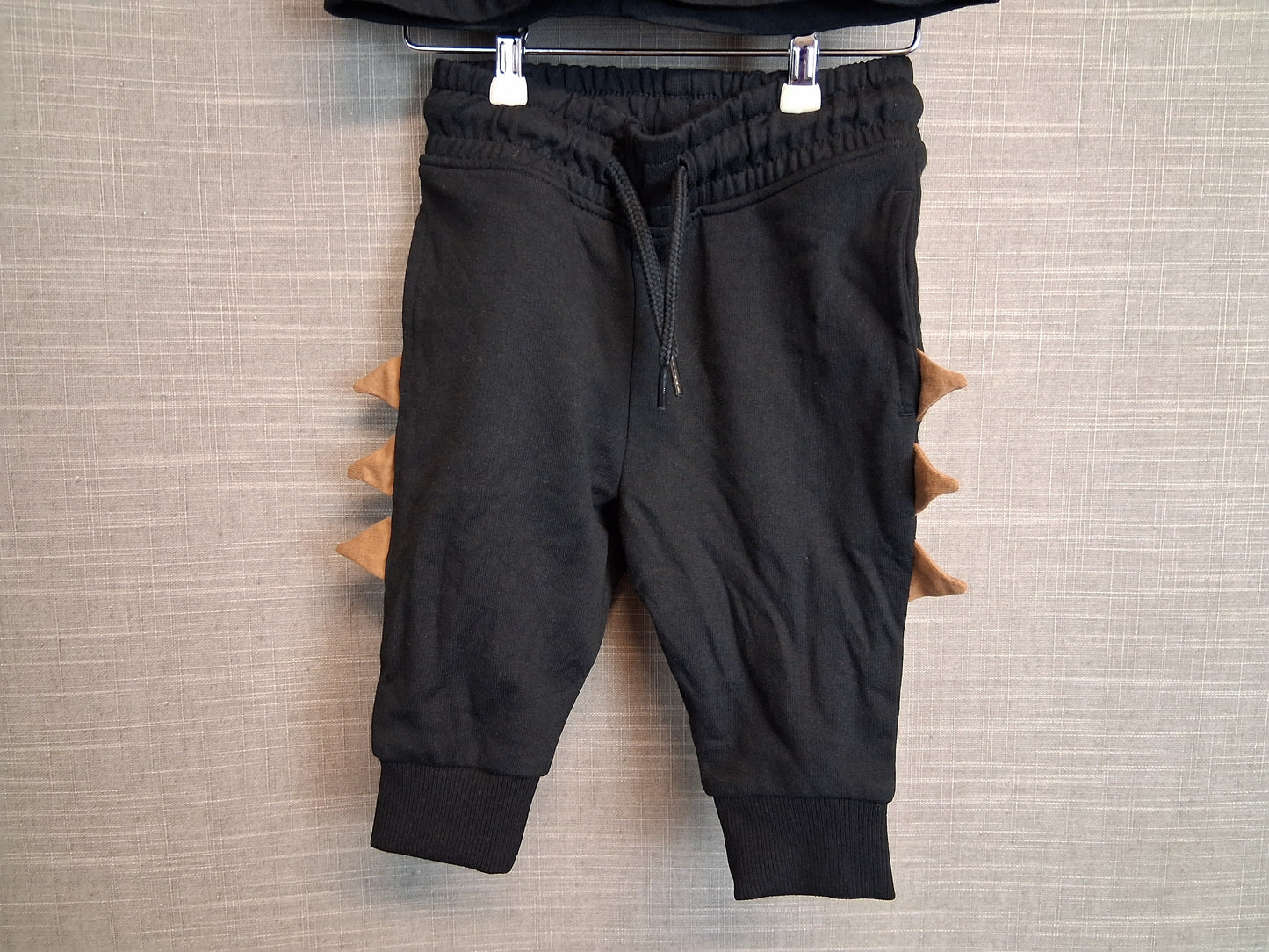 Next Boys 2 Piece Outfit Black Dinosaur Age 3-6 Months