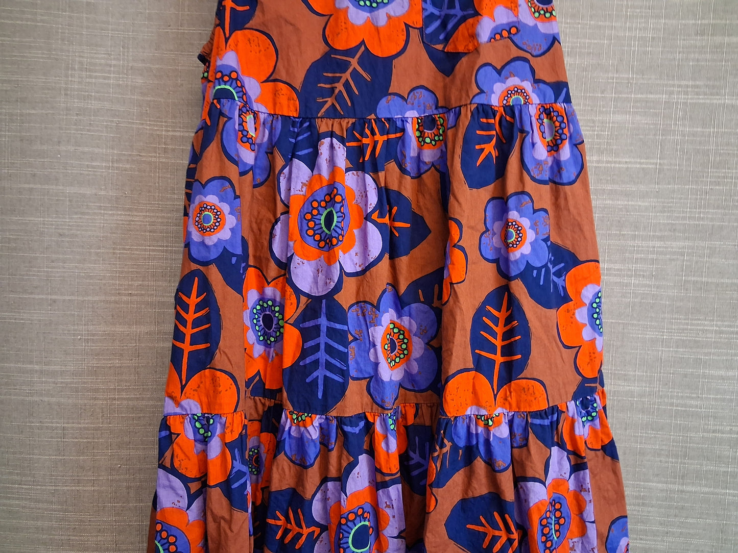 Next Girls Cotton Sundress Sleeveless Terracotta Mix Floral Age 9 Years