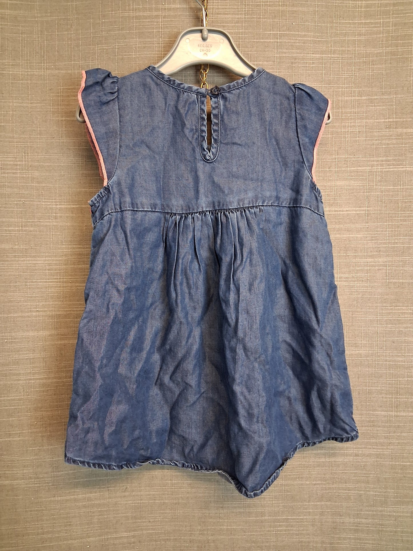 George Girls Blue Denim Dress Age 3-4 Years