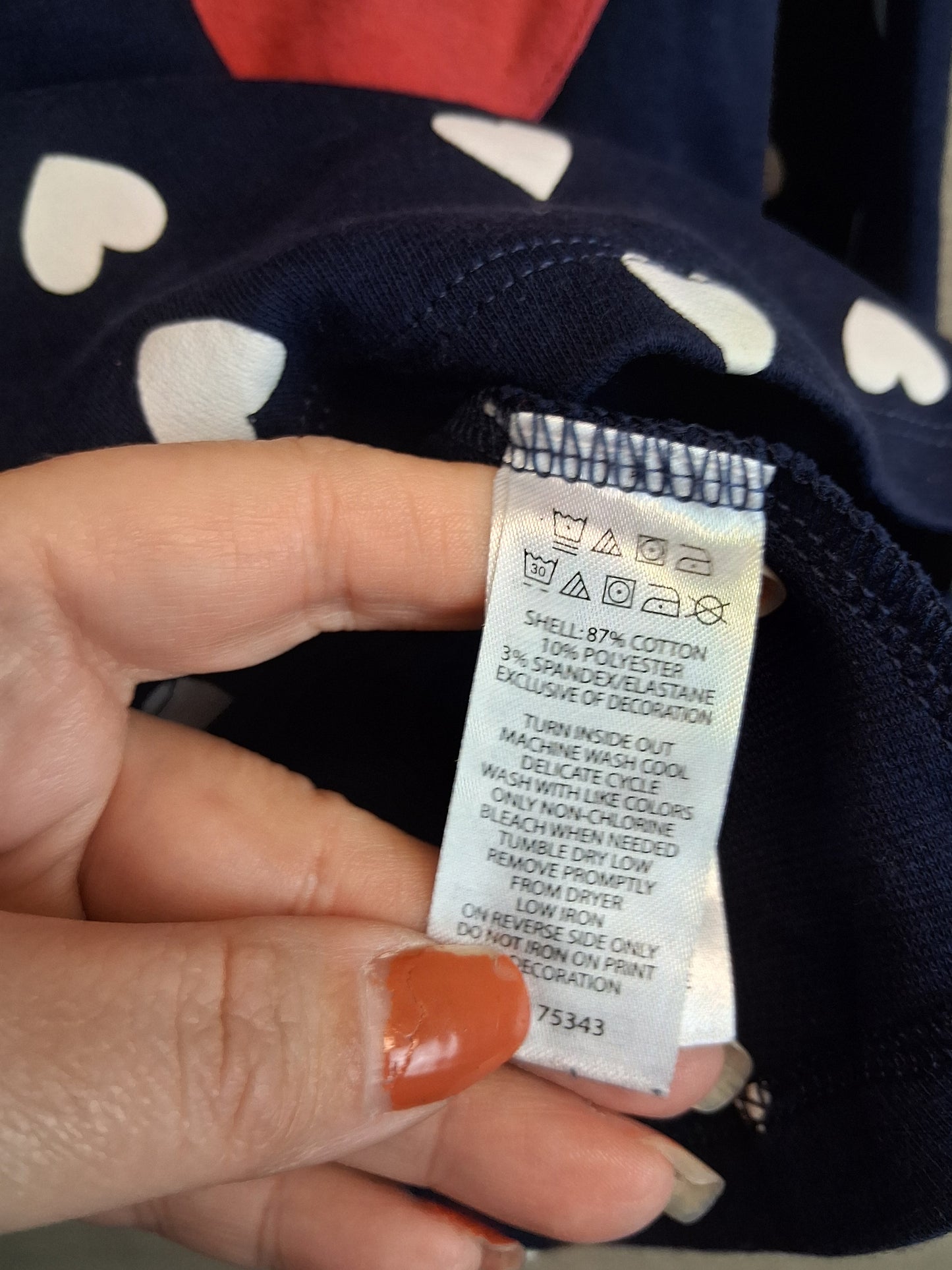 Nula Bug Girls Long Sleeve Love Heart Dress Age 6-7 Years Navy