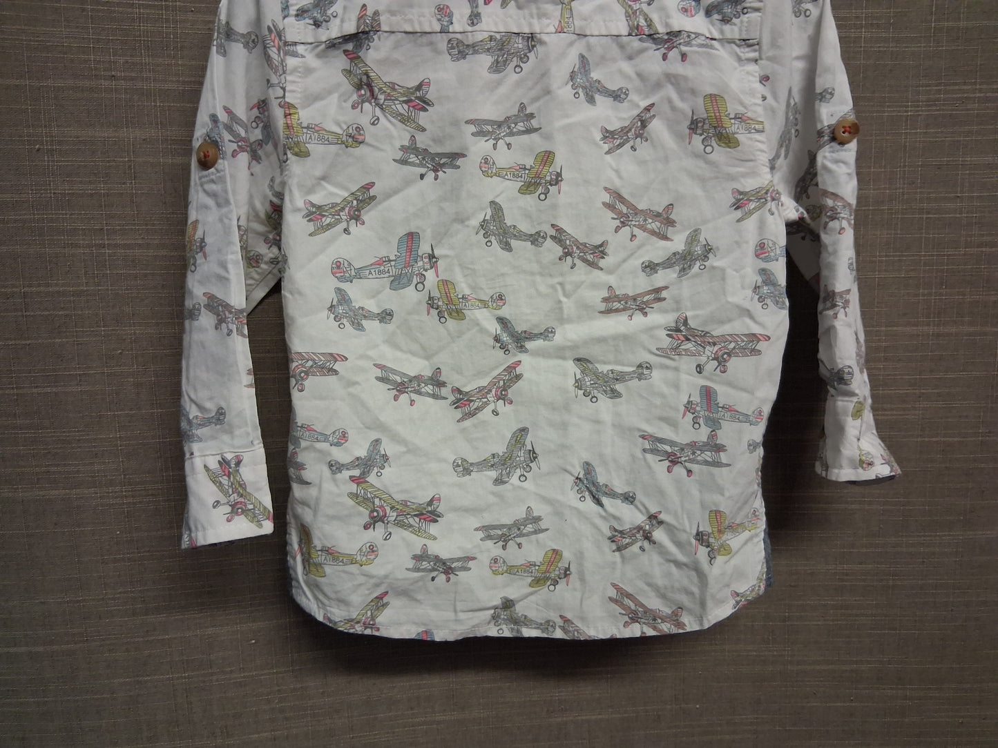 Marks and Spencer Boys Plane Theme Long Sleeve Shirt Age 12-18 Months