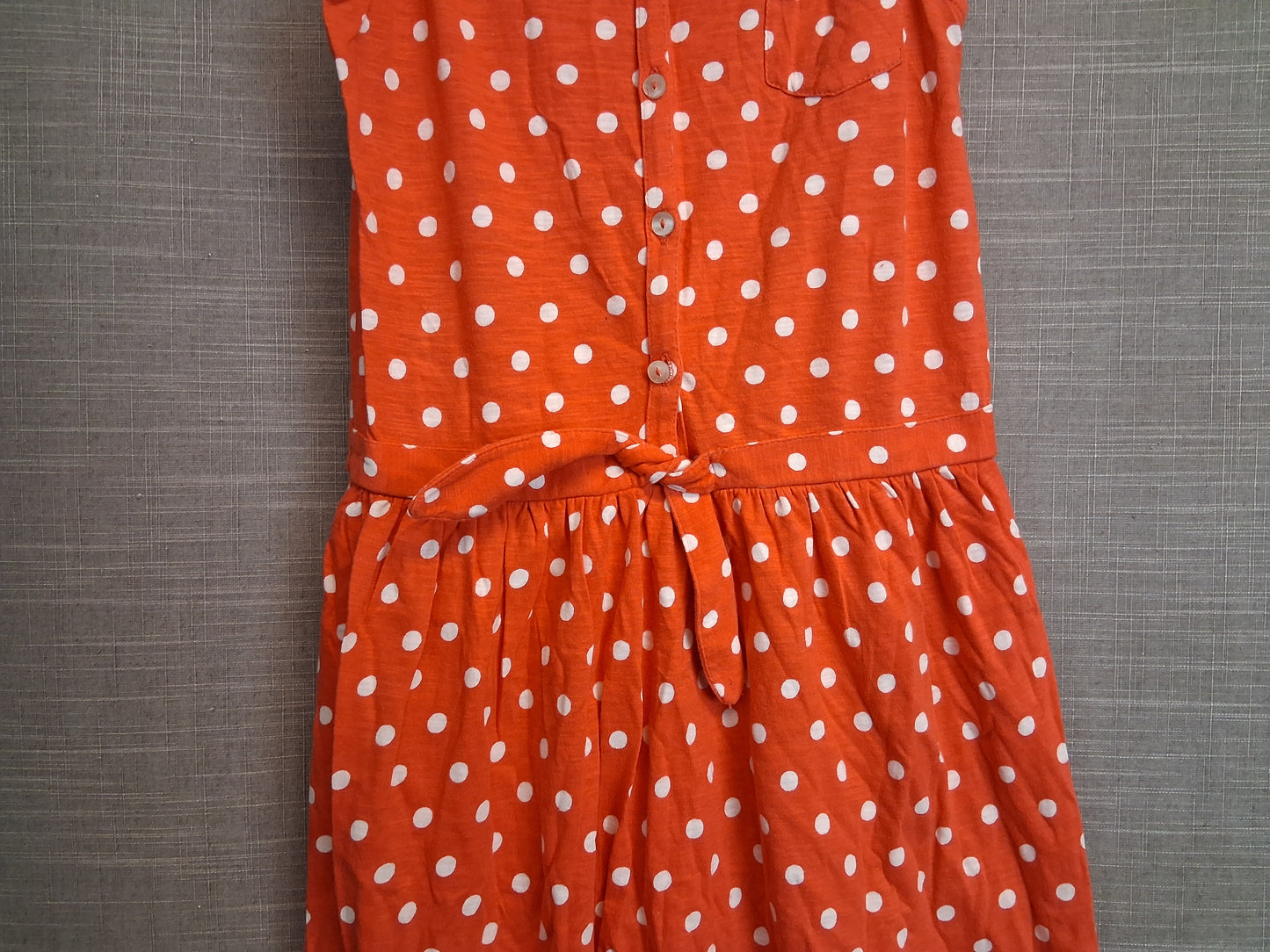 Next Girls Red Spotty Sleeveless Dress Age 9 Years