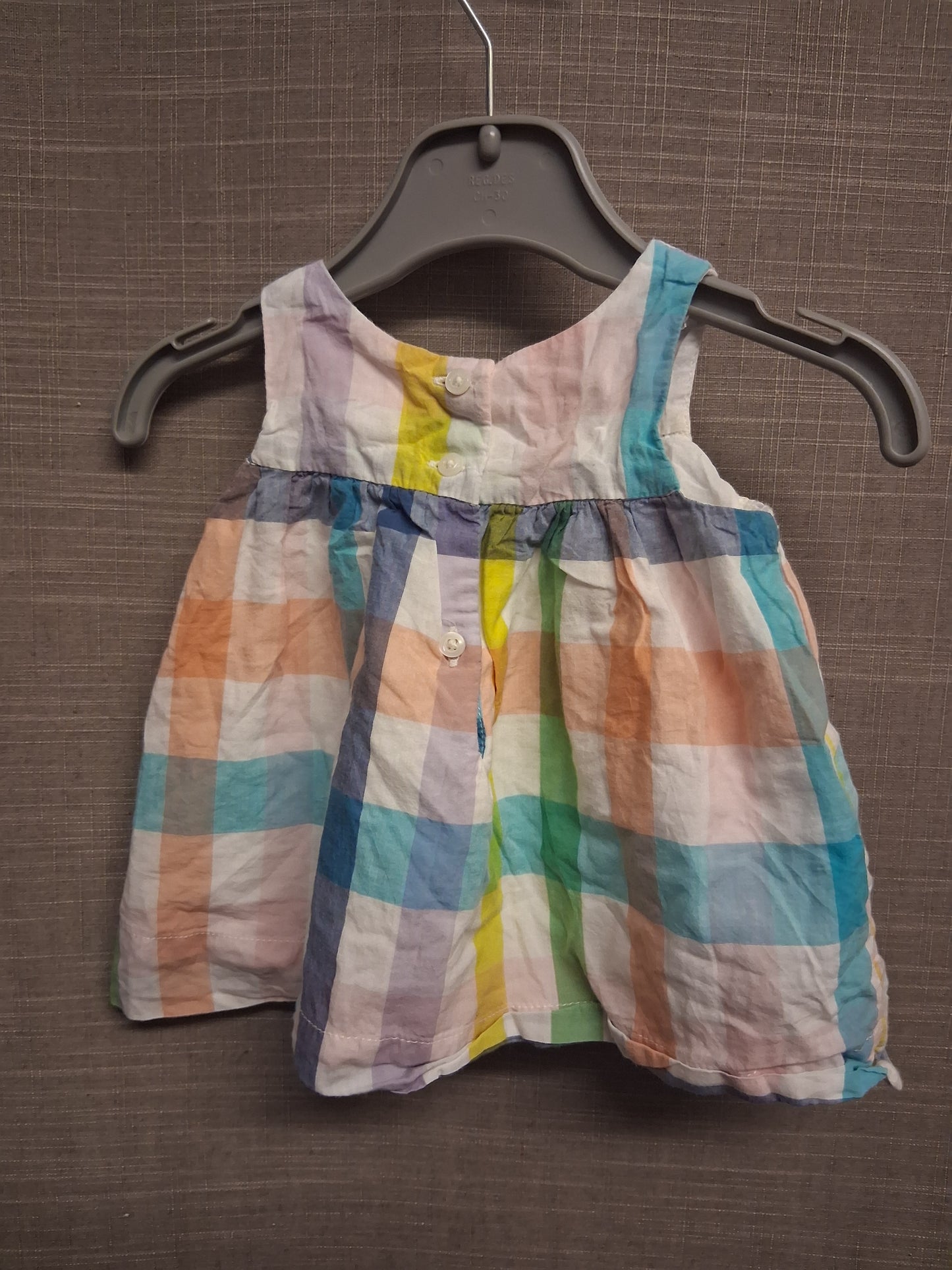 Baby GAP Girls Multicolour Sleeveless Dress Lined Cotton Age 0-3 Months