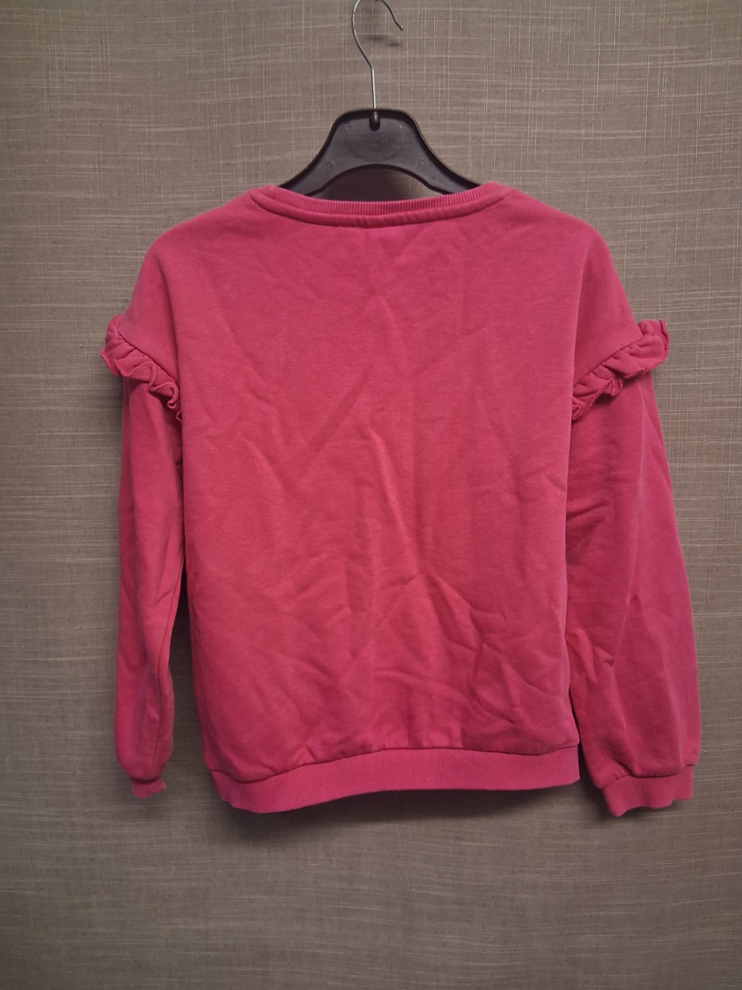 TU Girls Pink "Love" Sweater Jumper Age 6-7 Years