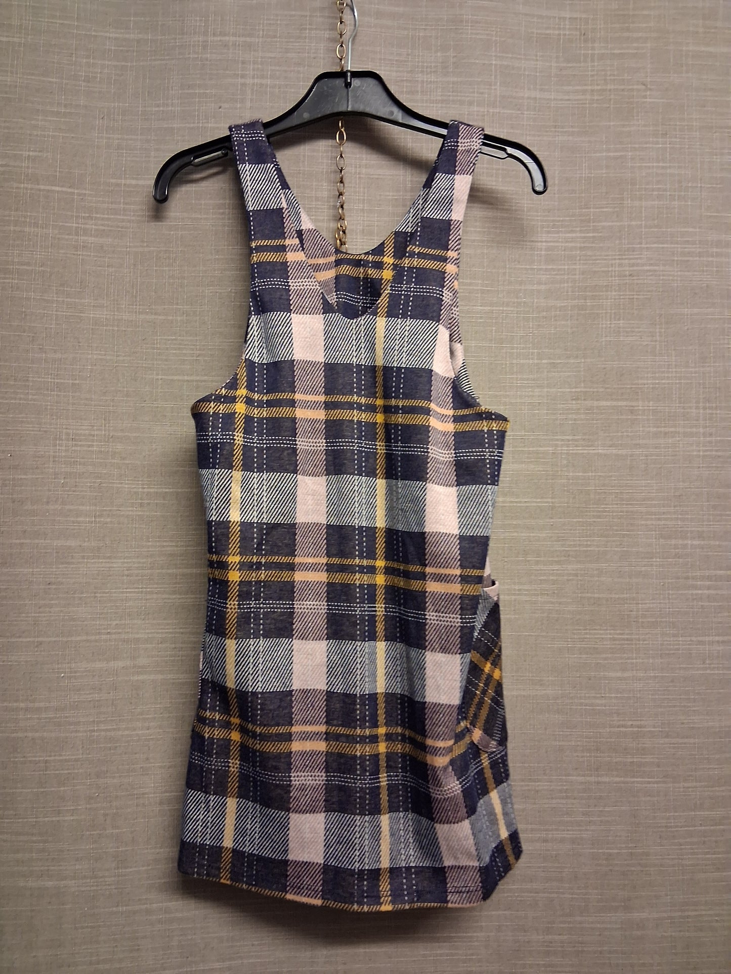 Nutmeg Girls Multicolour Check Pinafore Dress with Pockets Age 8-9 Years