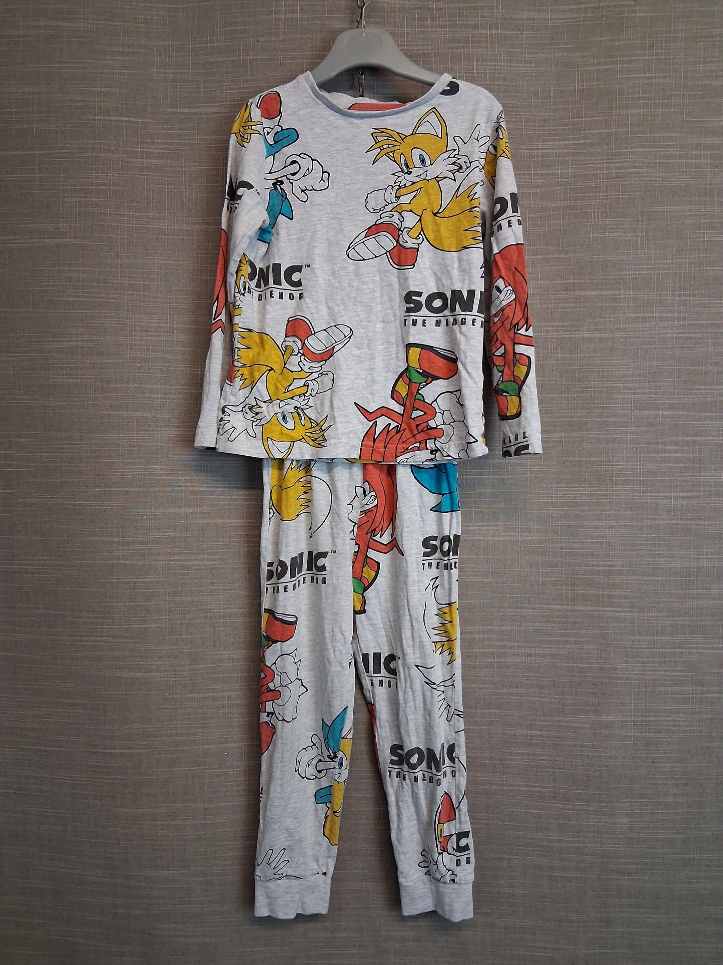 TU Boys Sonic The Hedgehog Pyjamas PJs Set Age 4-5 Years