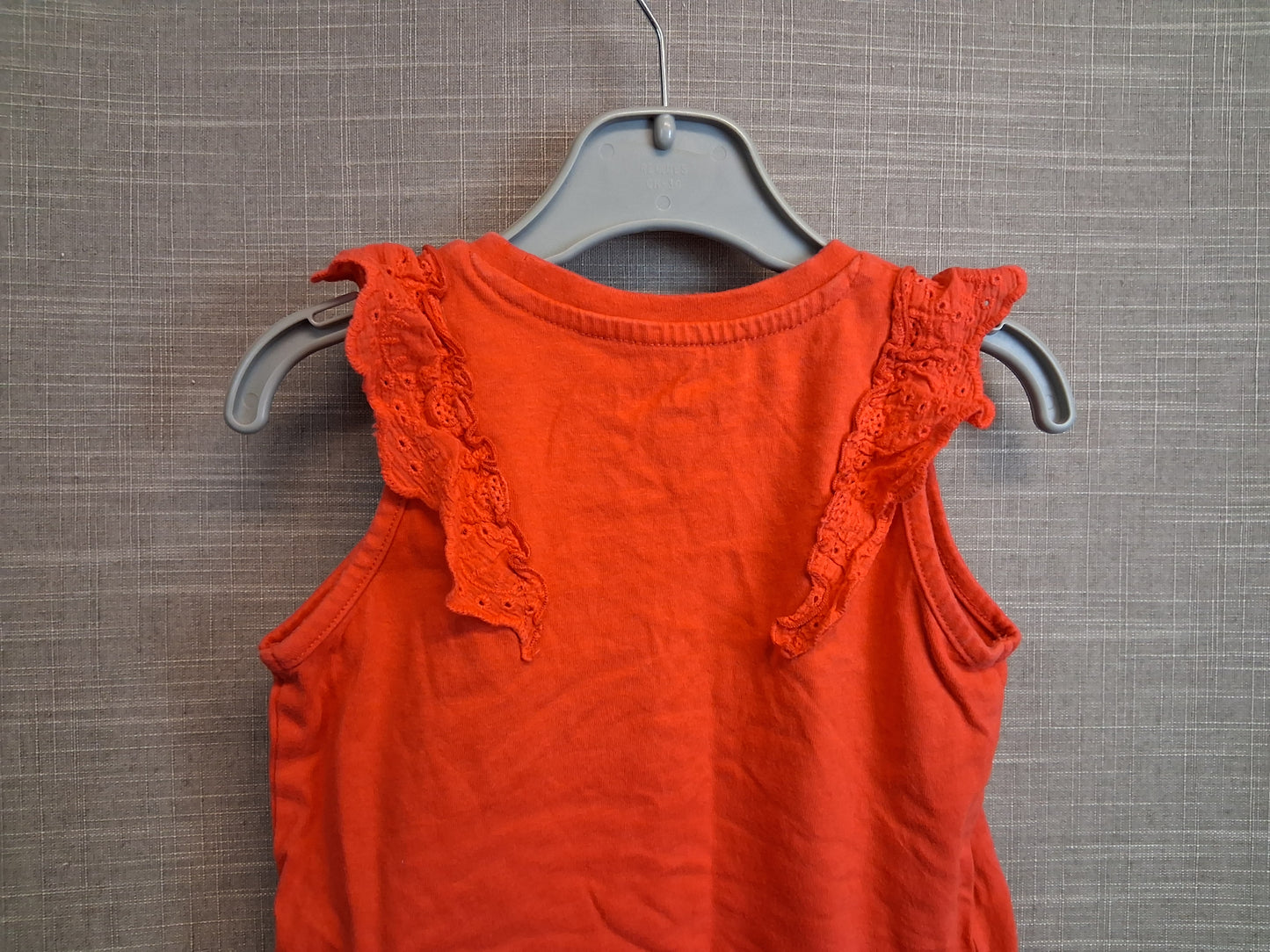 Nutmeg Girls Red Sleeveless Jersey T-Shirt Age 3-4 Years