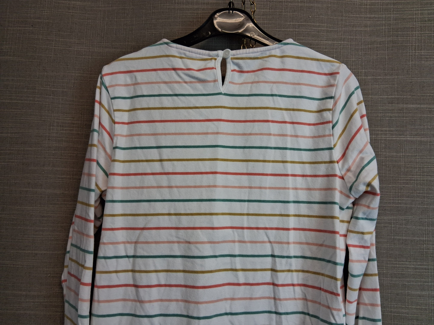 FatFace Girls Long Sleeve Jersey T-Shirt Age 12-13 Years White Stripe