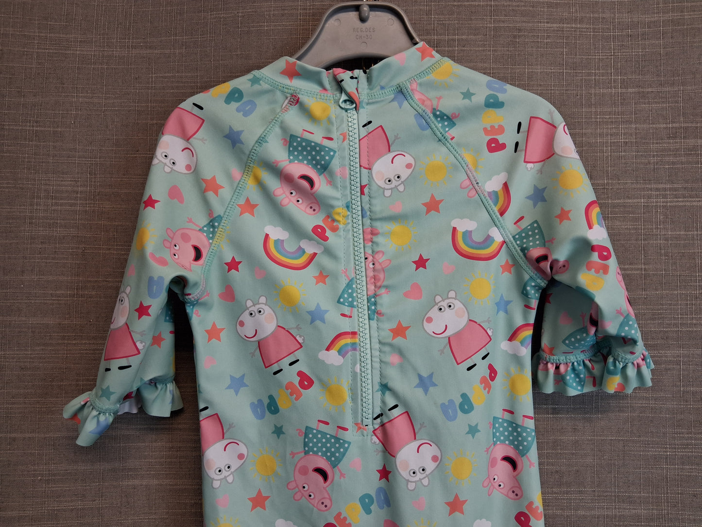 George Peppa Pig UV Swimsuit Age 3-4 Years Green One Piece
