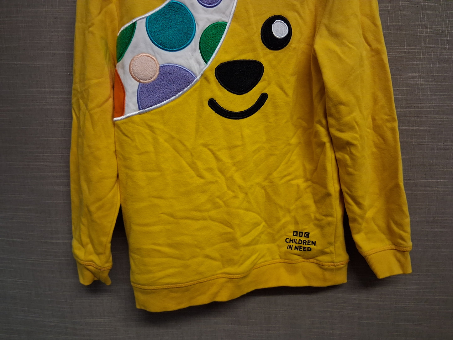 George Unisex "Pudsey" Children in Need Yellow Hoodie Long Sleeve Age 9-10 Years