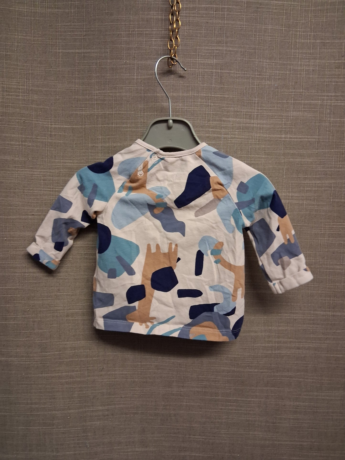 Next Boys Beige Multicolours Long Sleeve T-Shirt Age 0-3 Months