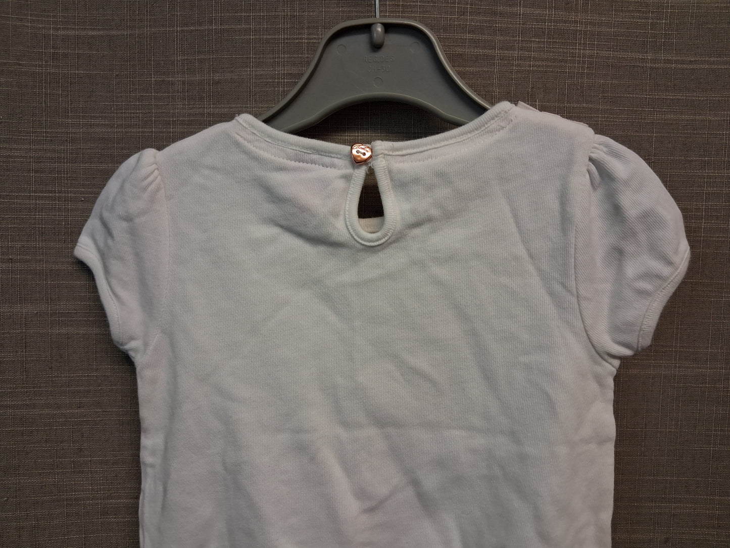 Ted Baker Girls Short Sleeve T-Shirt Cat Theme White Age 18-24 Months