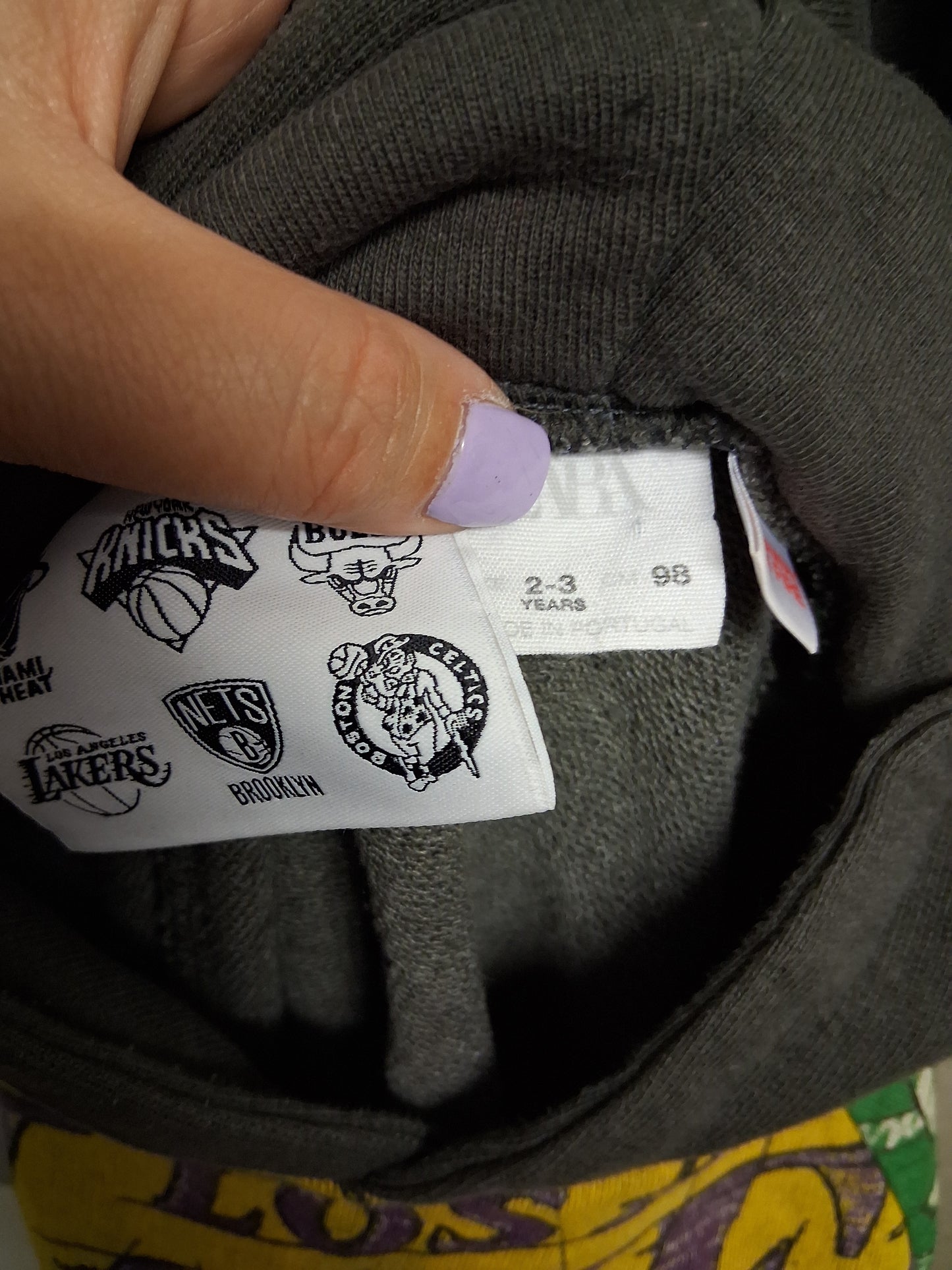 Zara Boys NBA Basketball Theme Hoodie Age 2-3 Years Grey