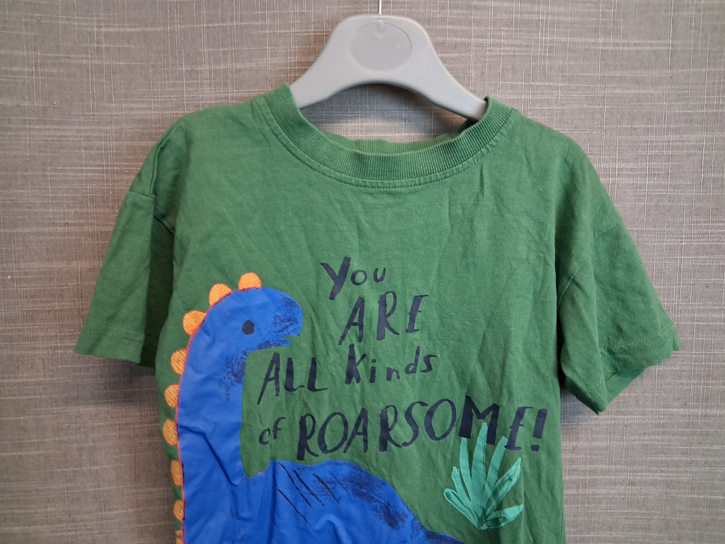 George Boys Green Dinosaur Theme T-Shirt Short Sleeve Age 4-5 Years