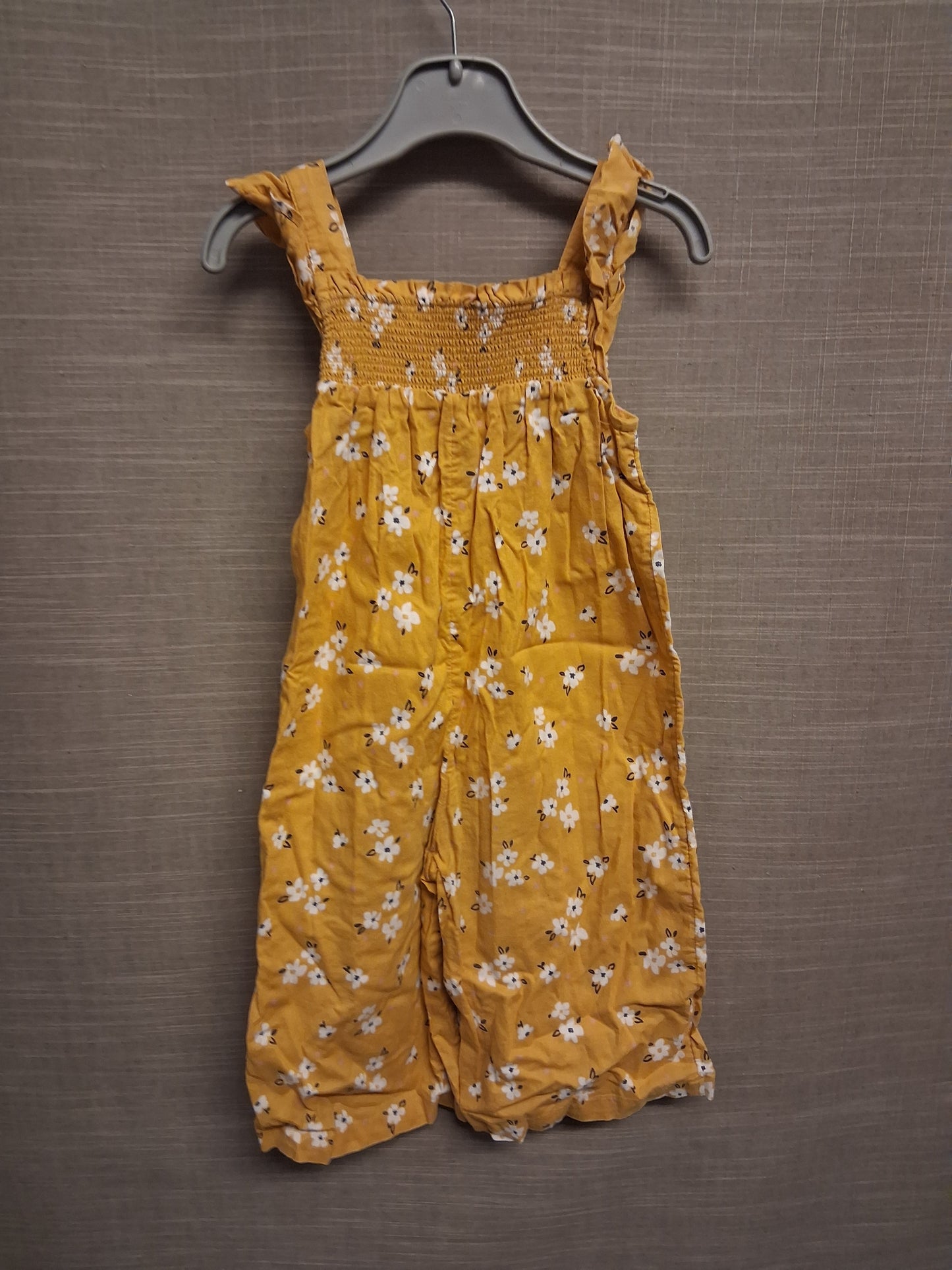 F&F Girls Yellow Floral Jumpsuit Sleeveless Age 2-3 Years