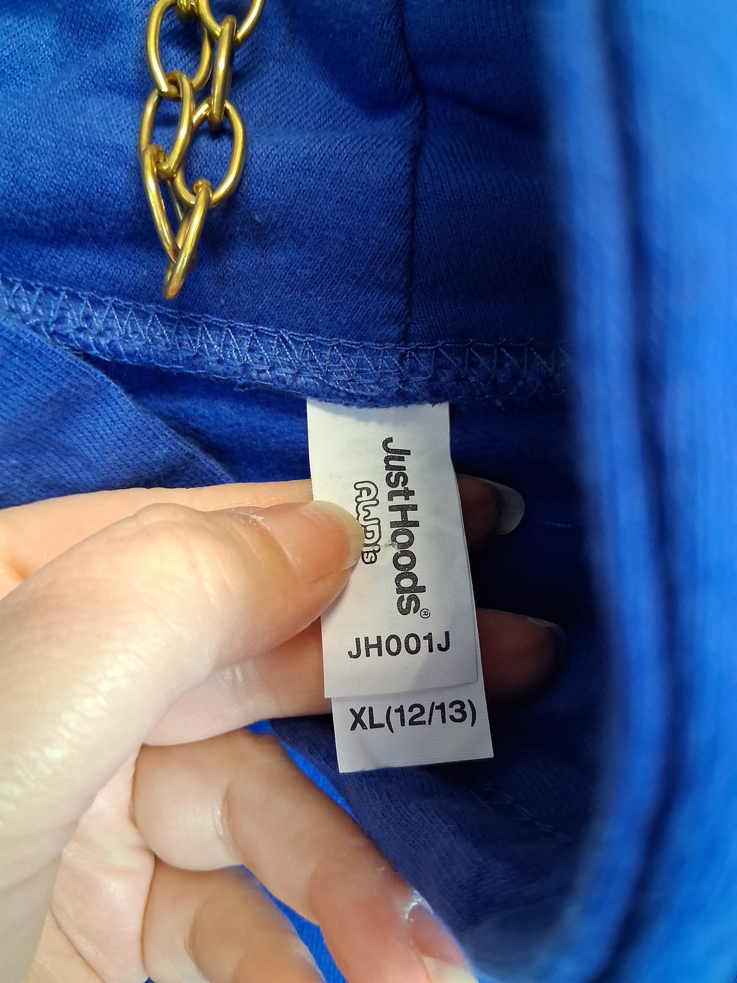 Just Hoods Girls Blue Hoodie Gymnastics Theme Age 12-13 Years NWOT