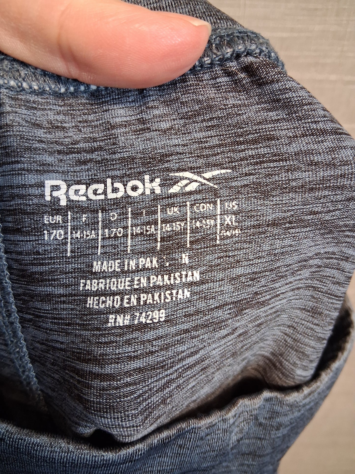 Reebok Girls Grey Leggings Age 14-15 Years