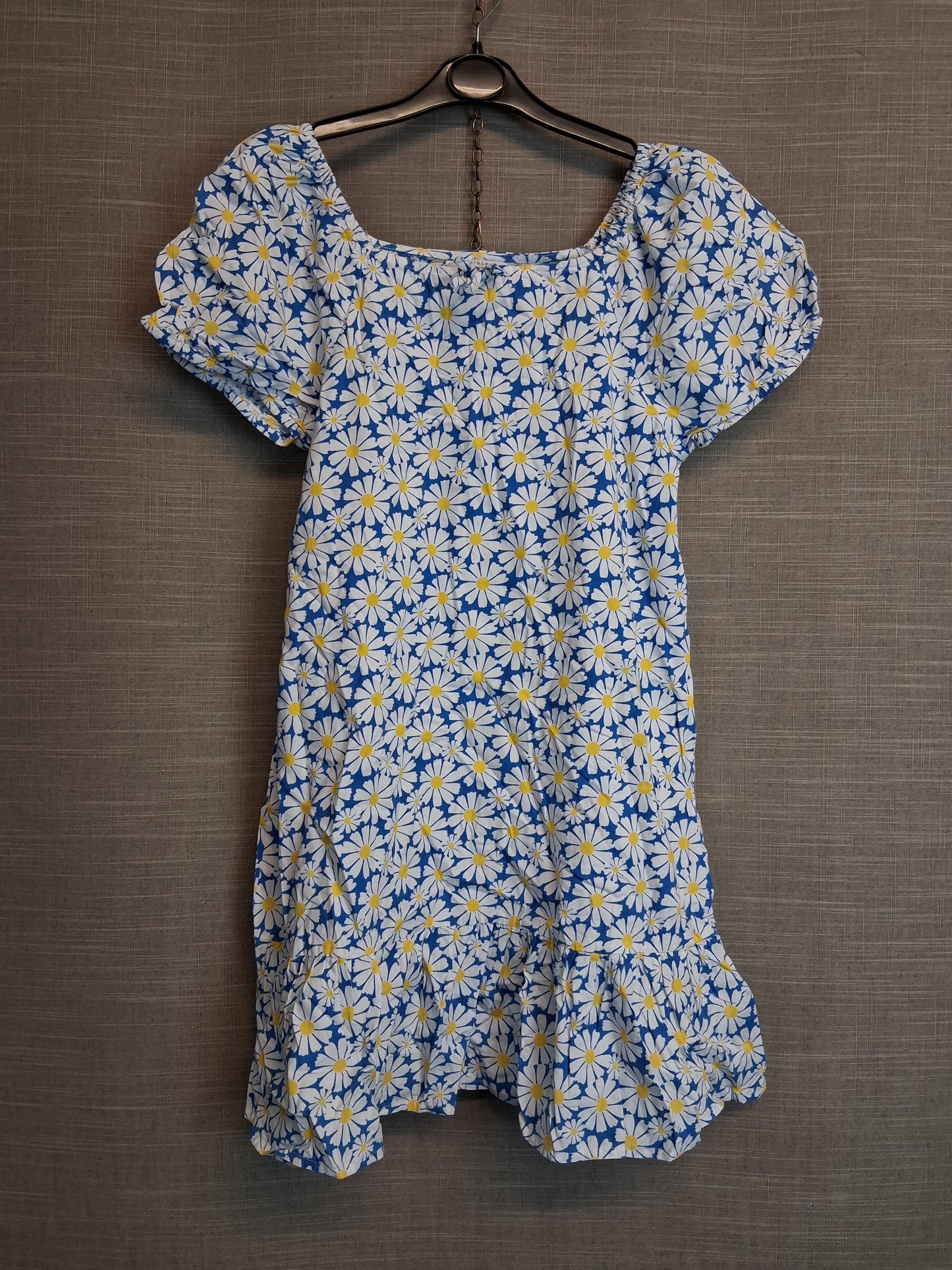Primark Girls Blue Foral Summer Dress Age 12-13 Years