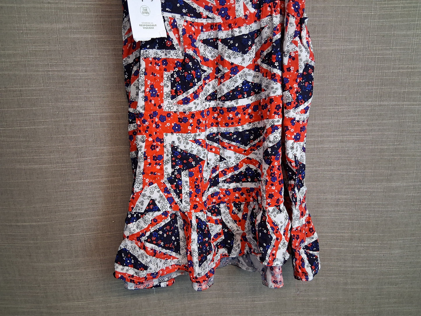 George Girls Union Jack Dress Age 3-4 Years Multicolour New