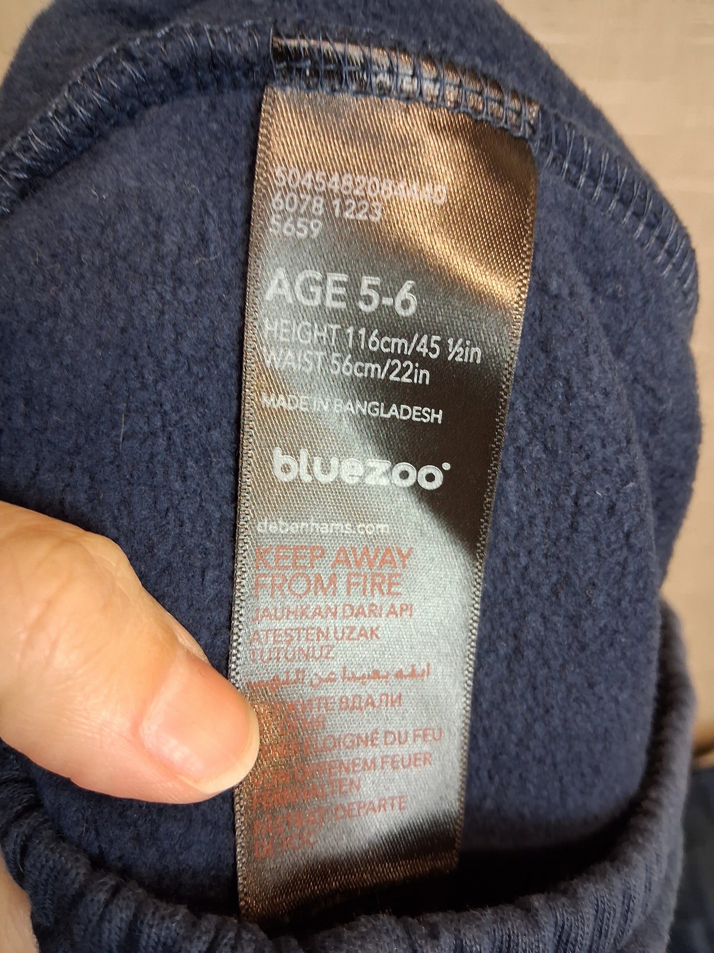 Blue Zoo Boys Navy Jersey Joggers Age 5-6 Years