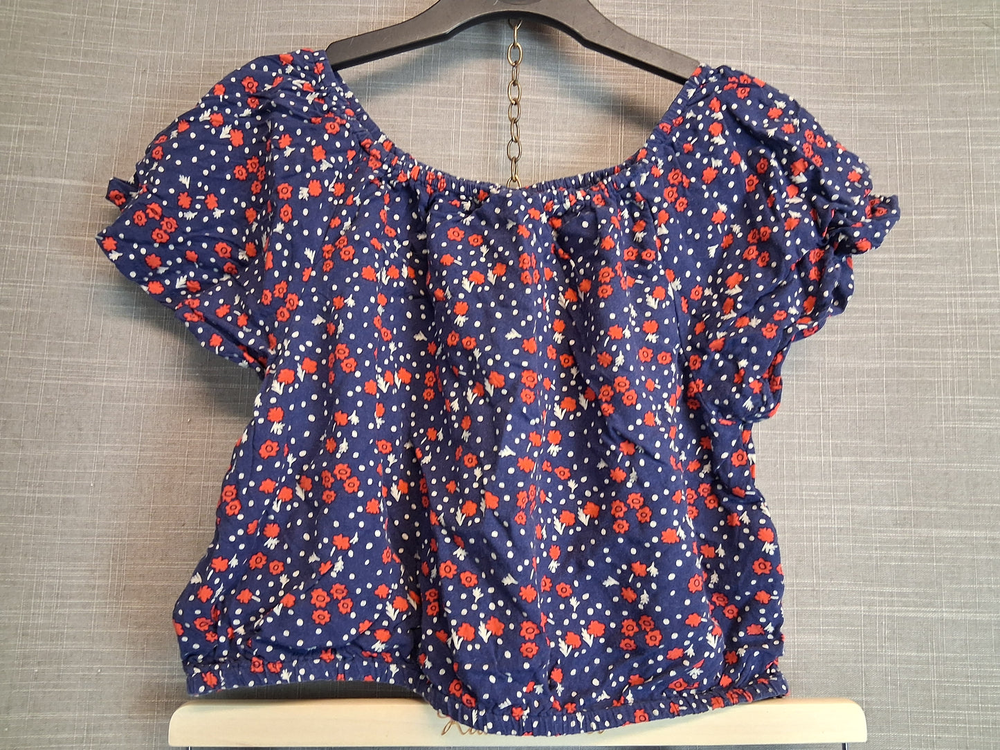 Next Blue Red Floral 2 Piece Outfit Top and Shorts Age 11 Years