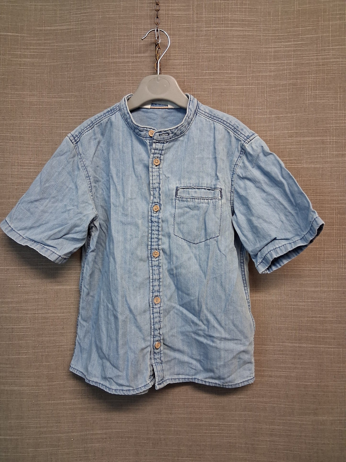 H&M Boys Blue Denim Short Sleeve Age 5-6 Years