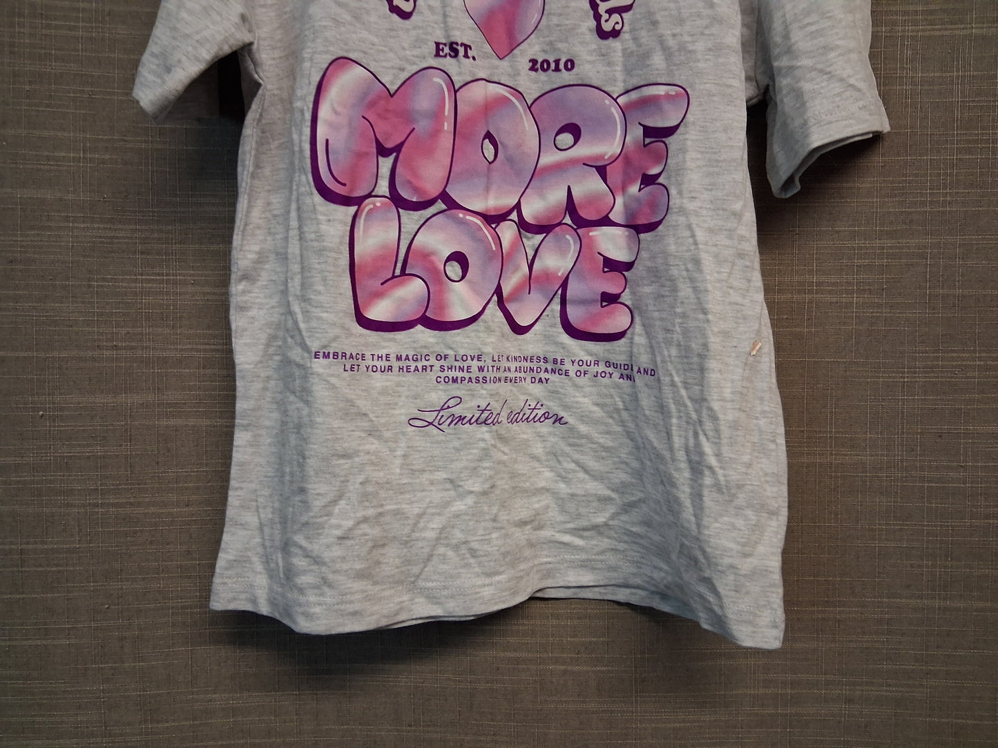 TU Girls Grey Jersey T-Shirt Age 5-6 Years New
