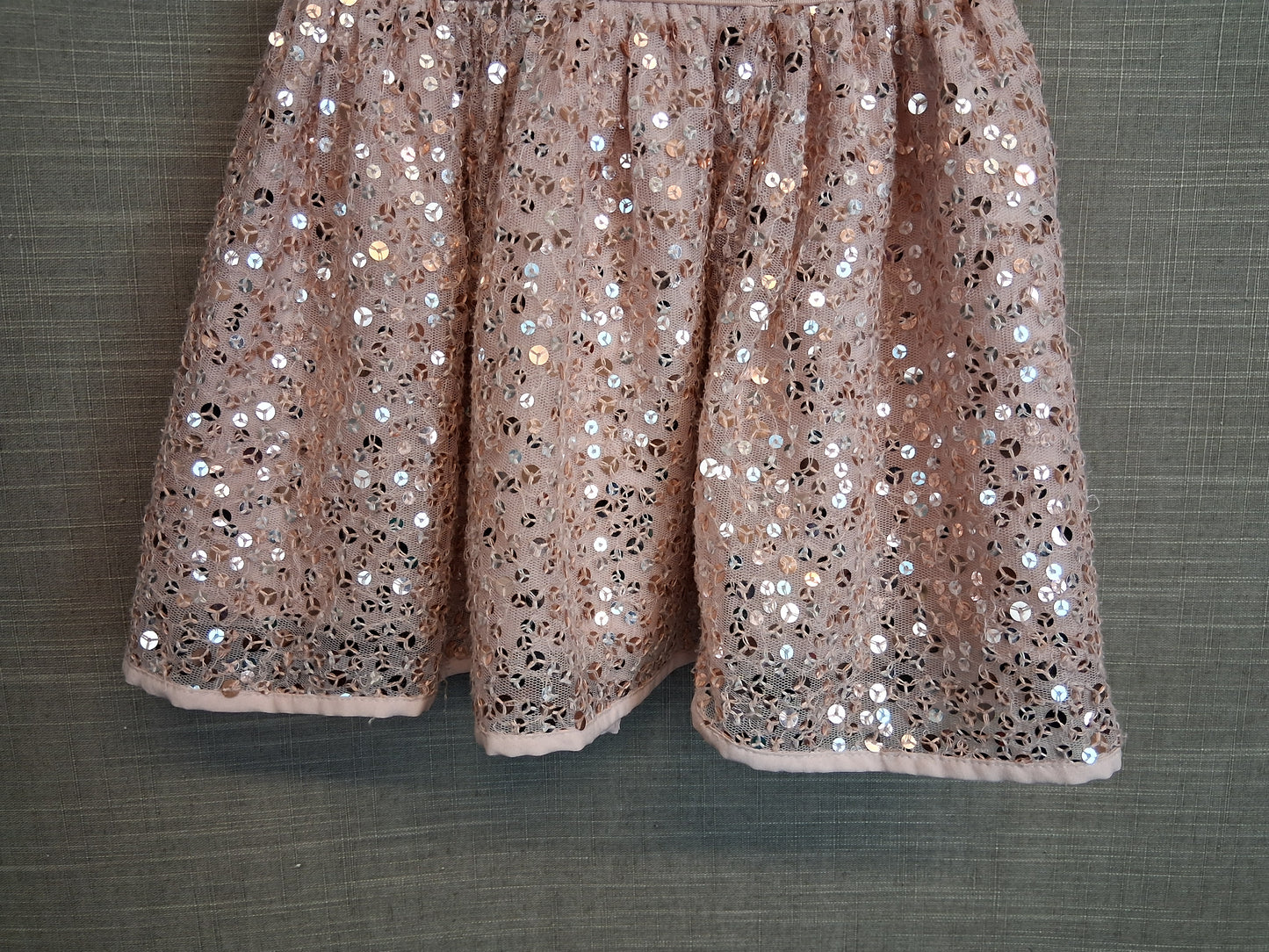 George Girls Sequin Skirt Rose Gold Age 3-4 Years