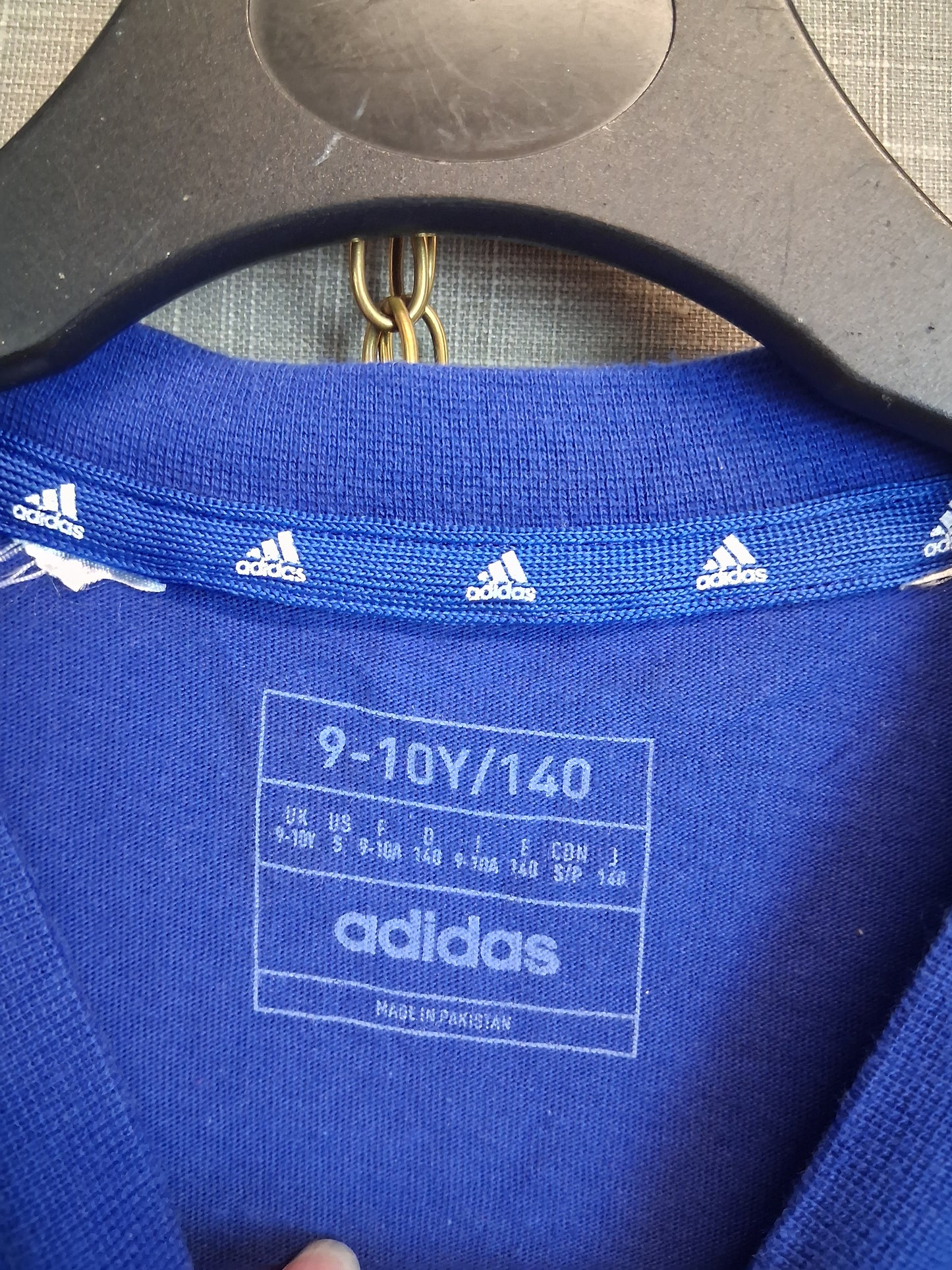 Adidas Boys Blue Short Sleeve T-Shirt Age 9-10 Years