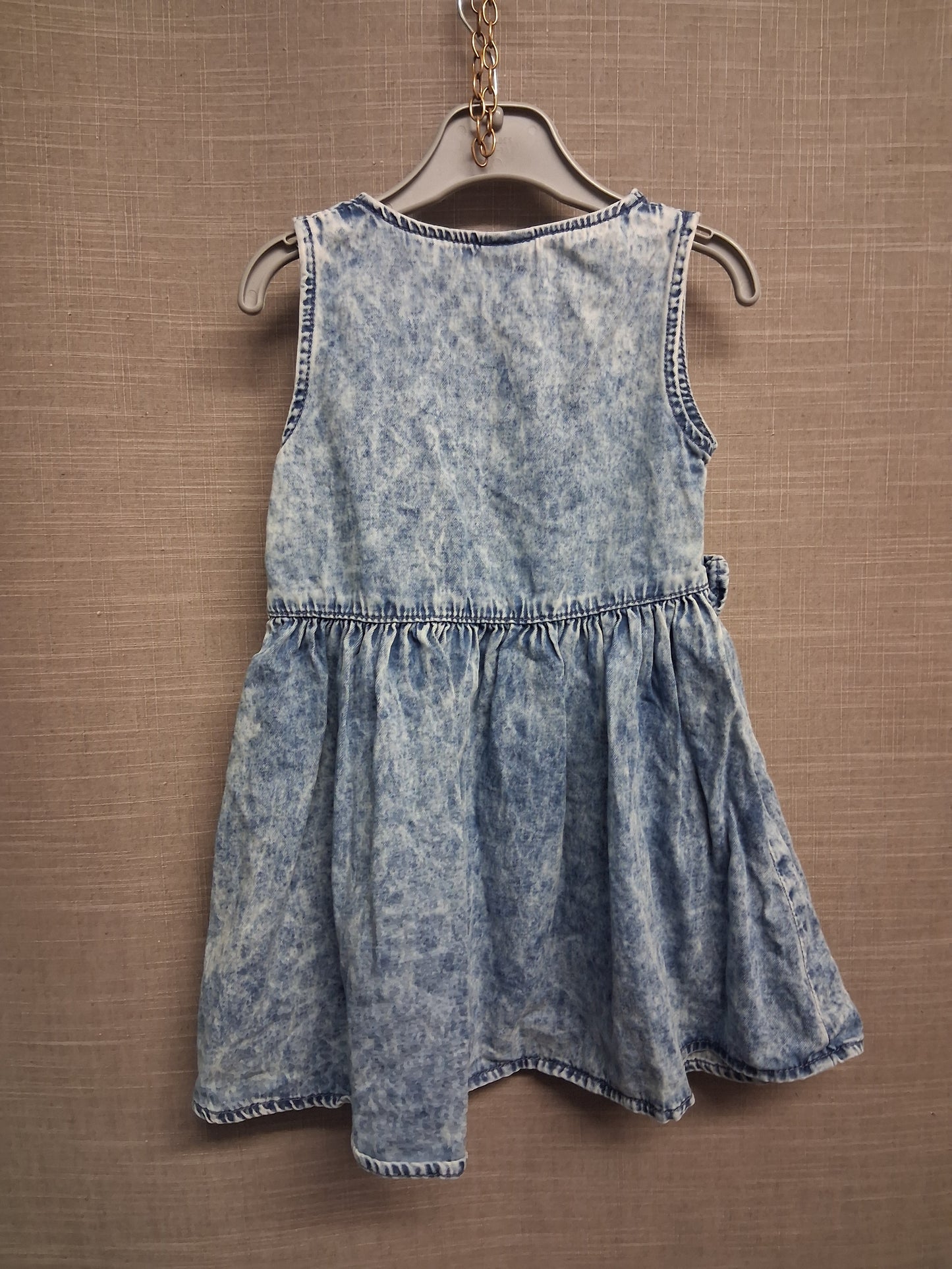 Next Dress A Line Denim Blue Sleeveless Girls Age 2-3 Years