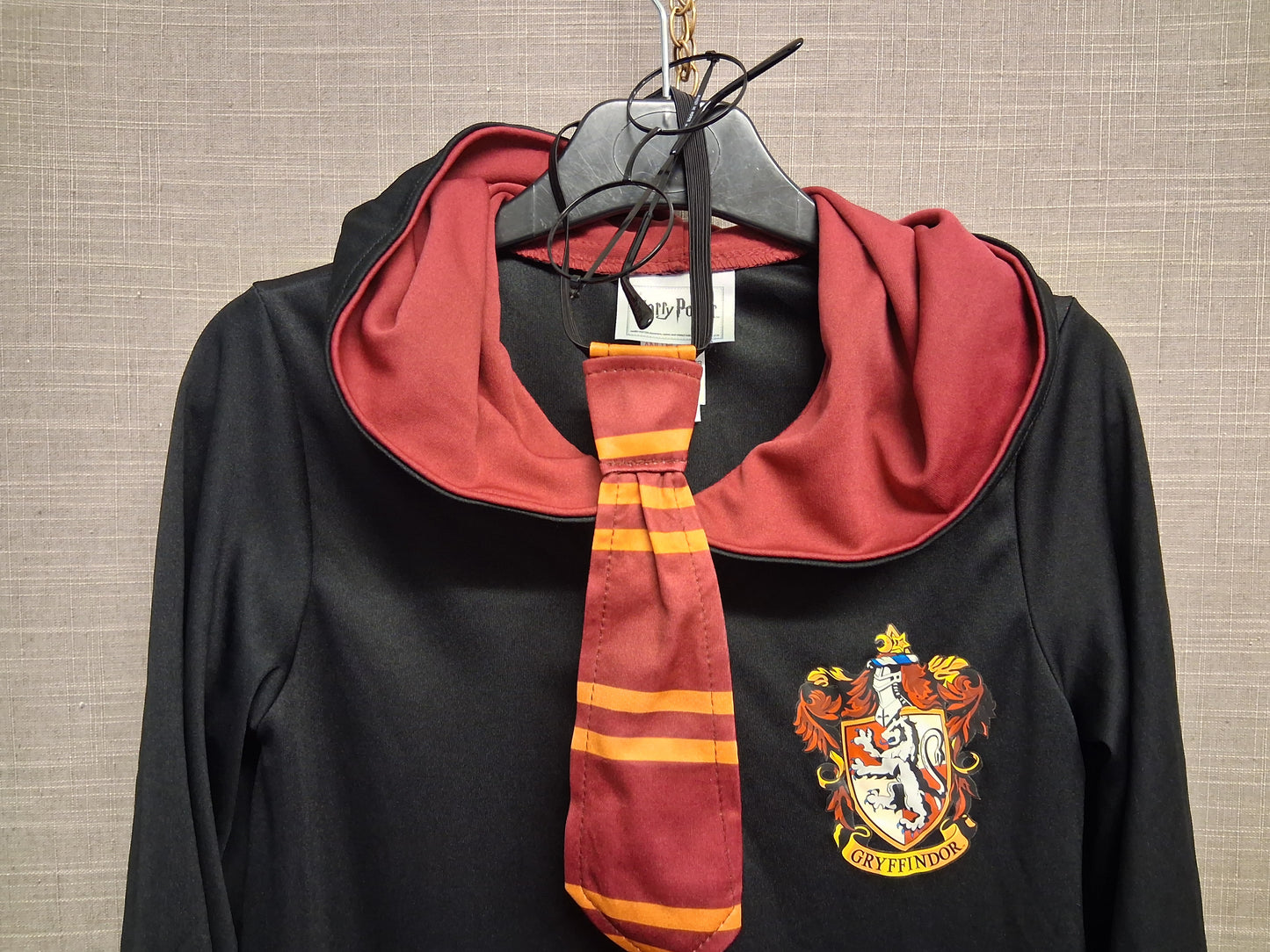 Harry Potter Gryffindor Cape With Glasses and Tie Black Age 7-8 Years