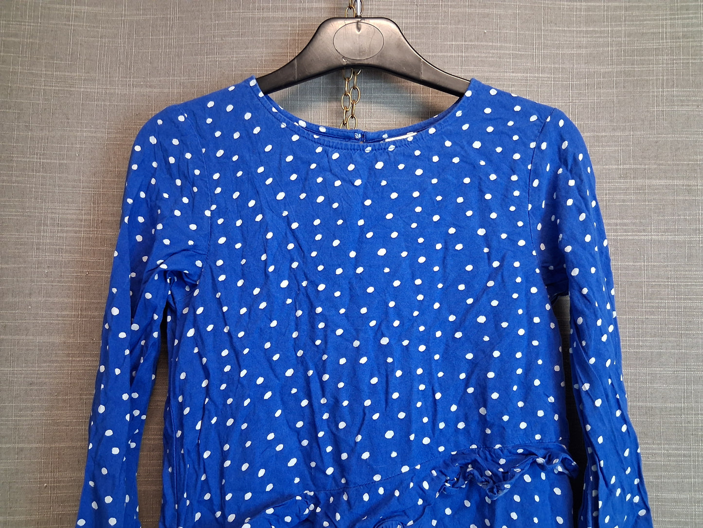 Next Blue Spotty A Line Dress Age 8 Years