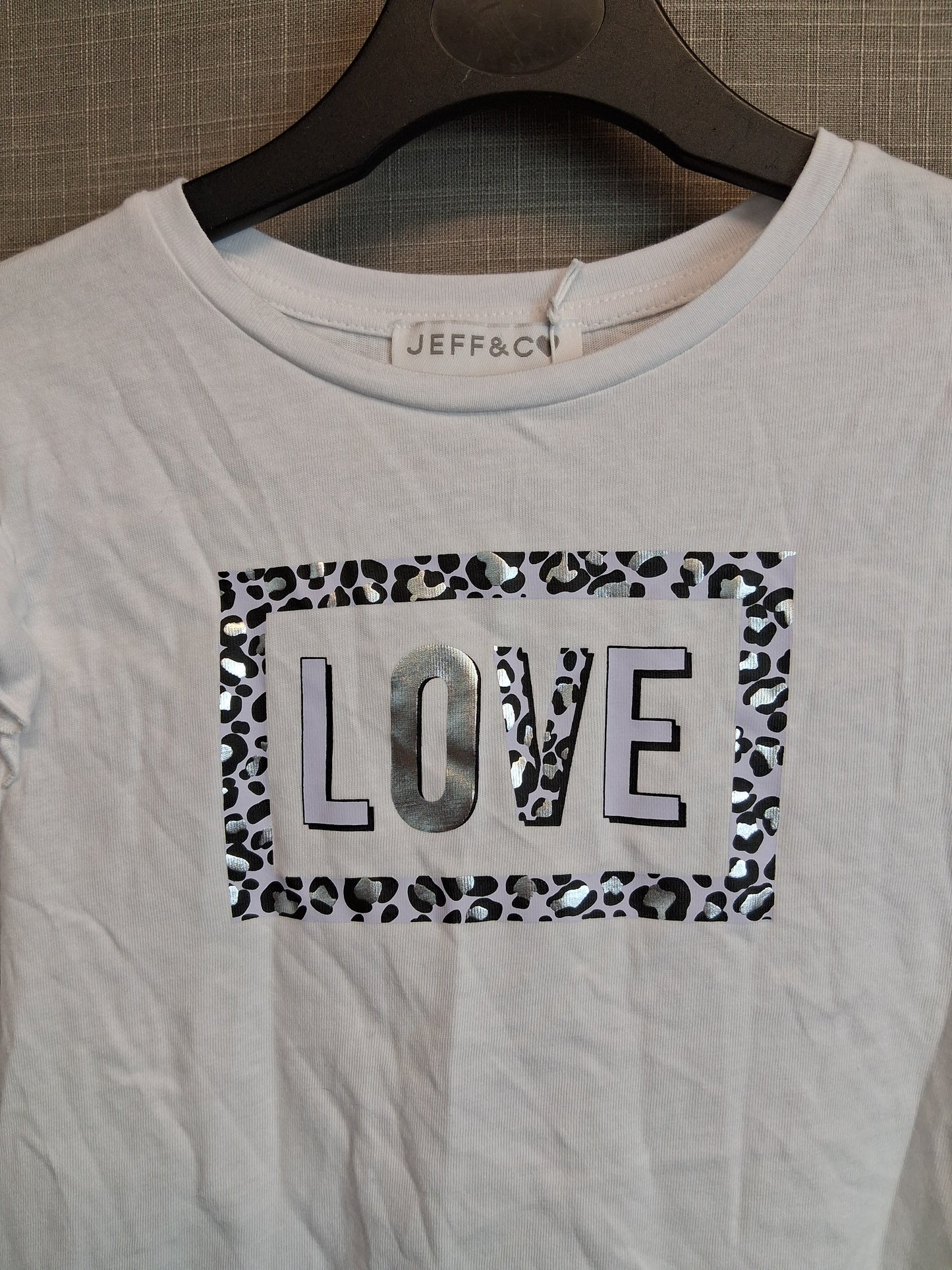 Jeff&Co Girls Long Sleeve Jersey T-Shirt "Love" Age 11-12 Years New