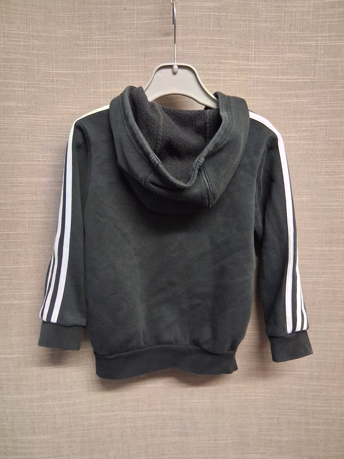 Adidas Boys Black Full Zip Hoodie Jacket Age 2-3 Years