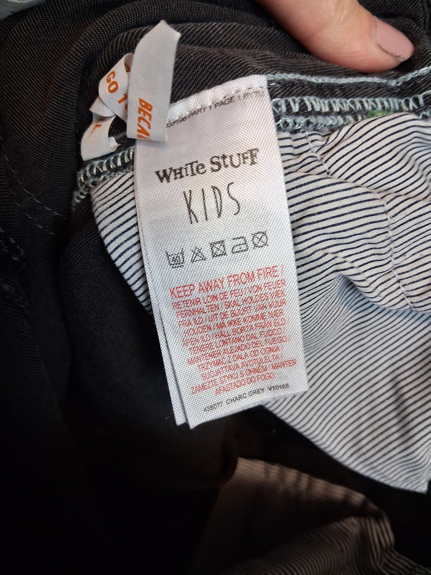 White Stuff Boys Grey Straight Leg Jeans Age 9-10 Years