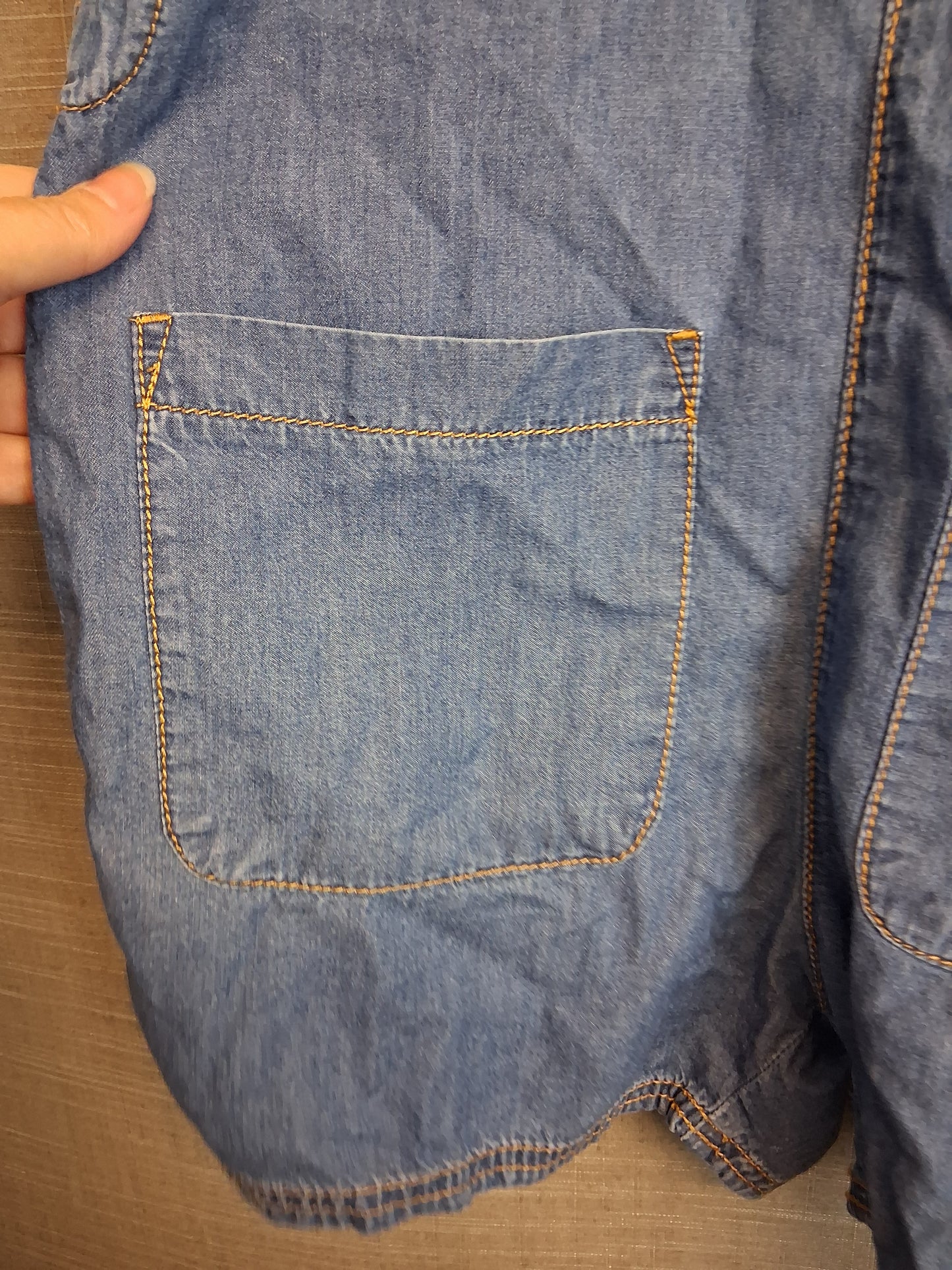 Little Paul & Joe Denim Dungaree Shorts Age 14 Years Small Fit